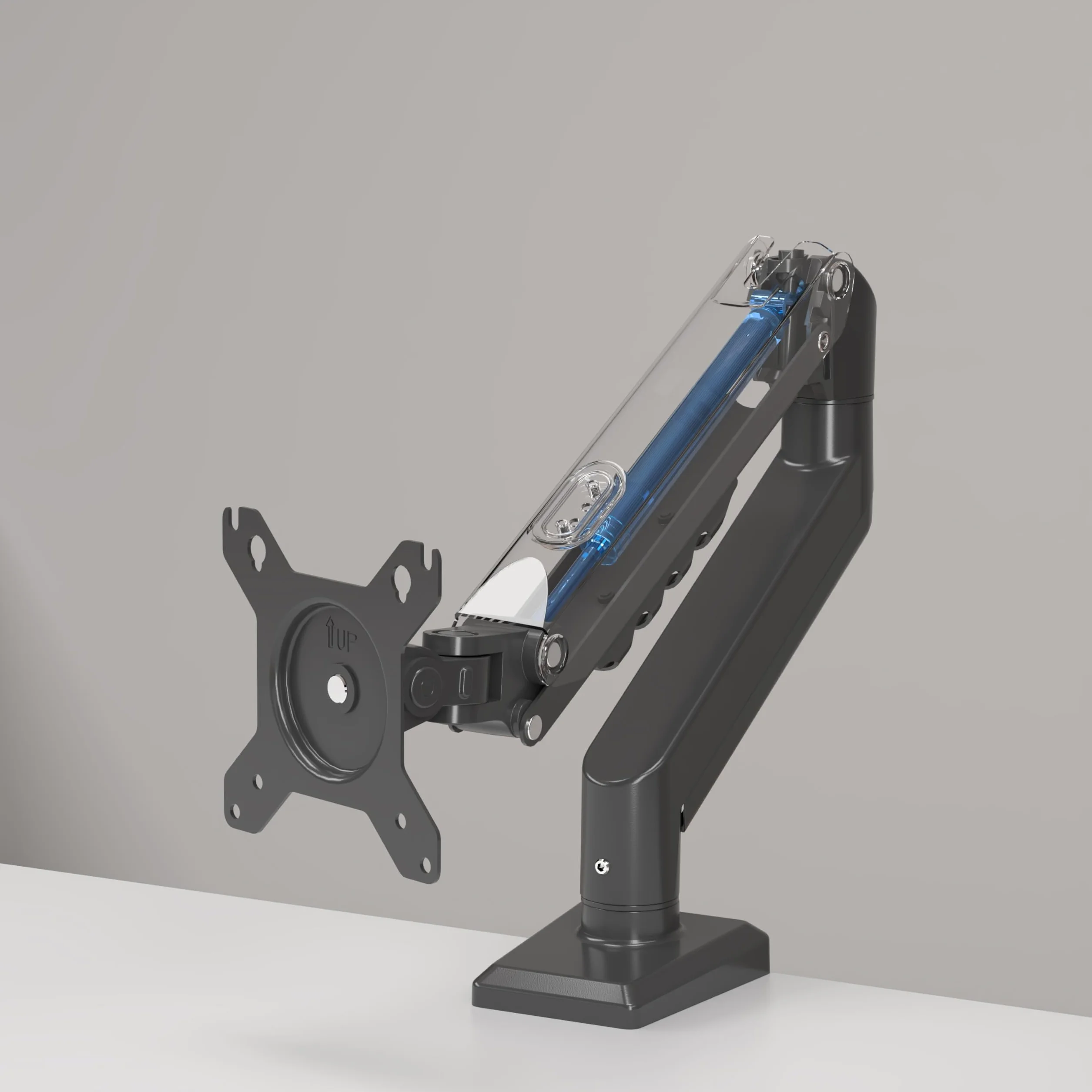 Duronic DM6A1 Uchwyt do monitora 13-32 cale VESA 75 100 obrotowy 360 stopni ramię gazowe ergonomiczne max 9 kg