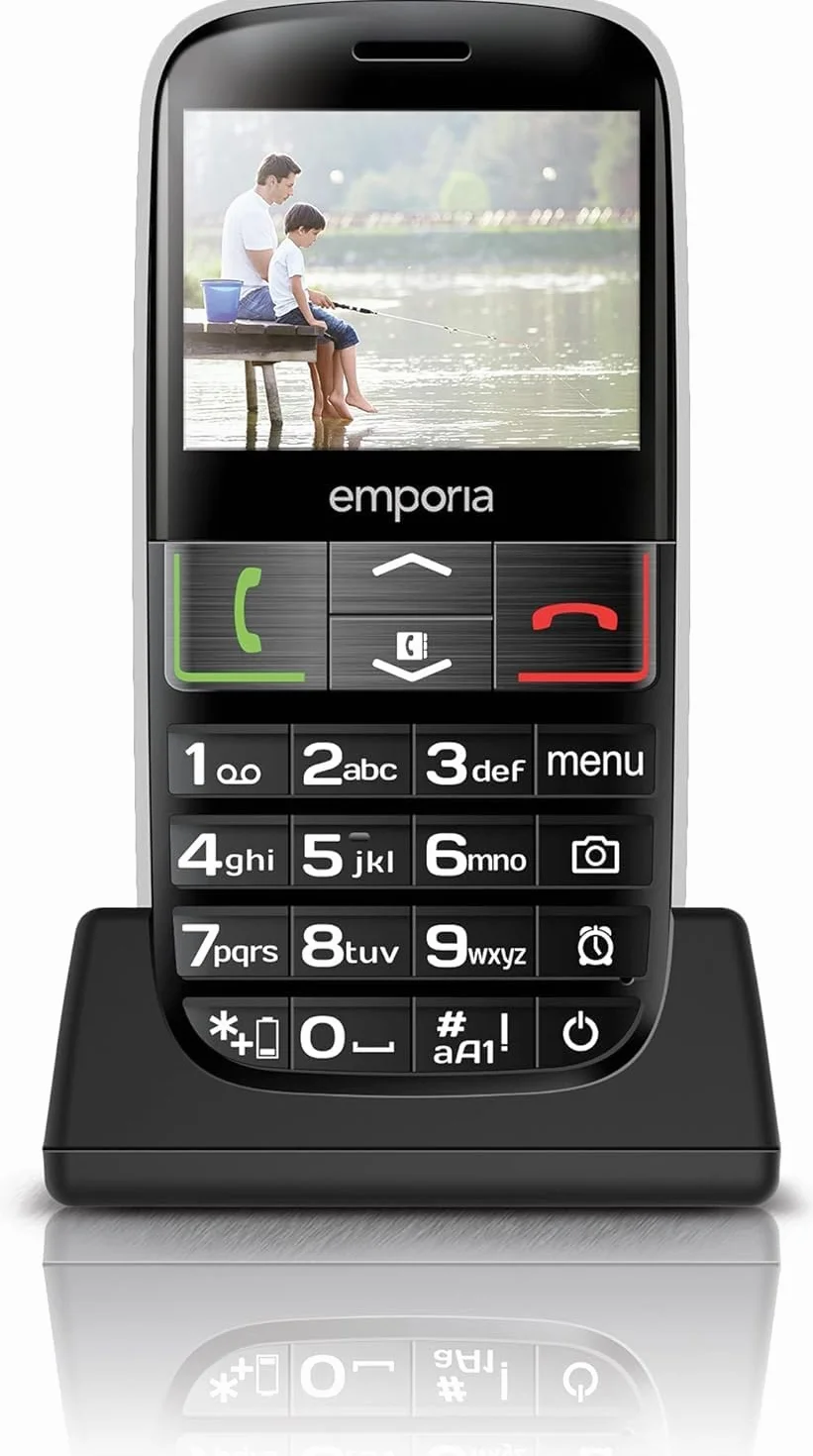 Emporia Euphoria V50_001 Telefon Komórkowy dla Seniorów, Czarny, Duże Przyciski