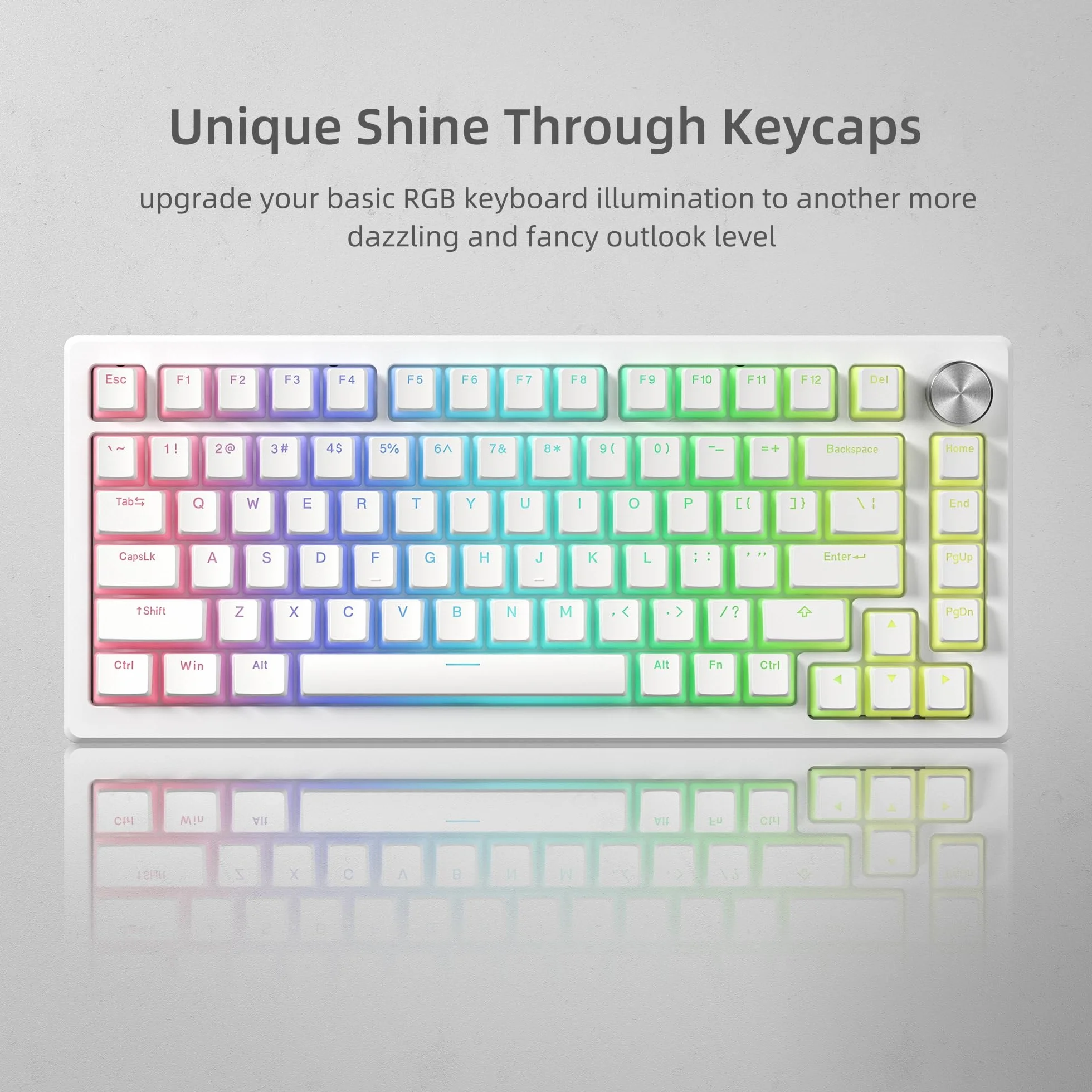 Pudding Keycaps PBT 100% 130 klawiszy Shine Through Custom Keyboard Keycaps Profil OEM dla klawiatur MX-stem Switches biały