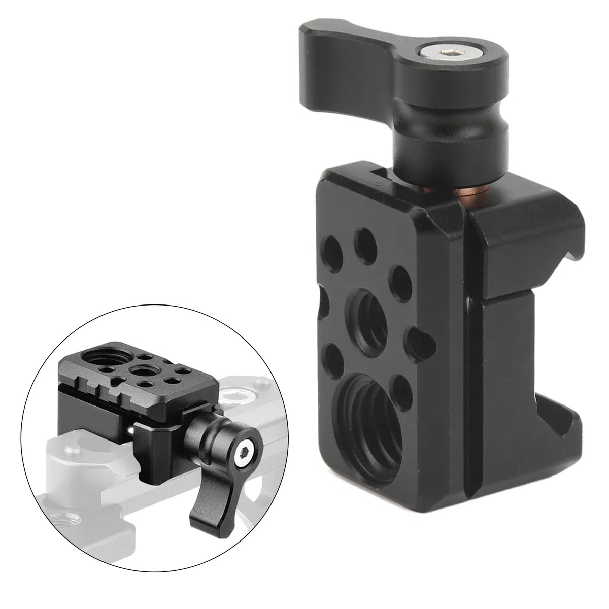 Zacisk NATO Mocowanie Monitora z Gwintem 1/4 Cala 3/8 Cala Zacisk NATO Quick Release NATO Zacisk Blokujący do Otworu Lokalizacyjnego Mocowanie do Zimnego Buta Akcesoria do Rozbudowy Klatki Aparat
