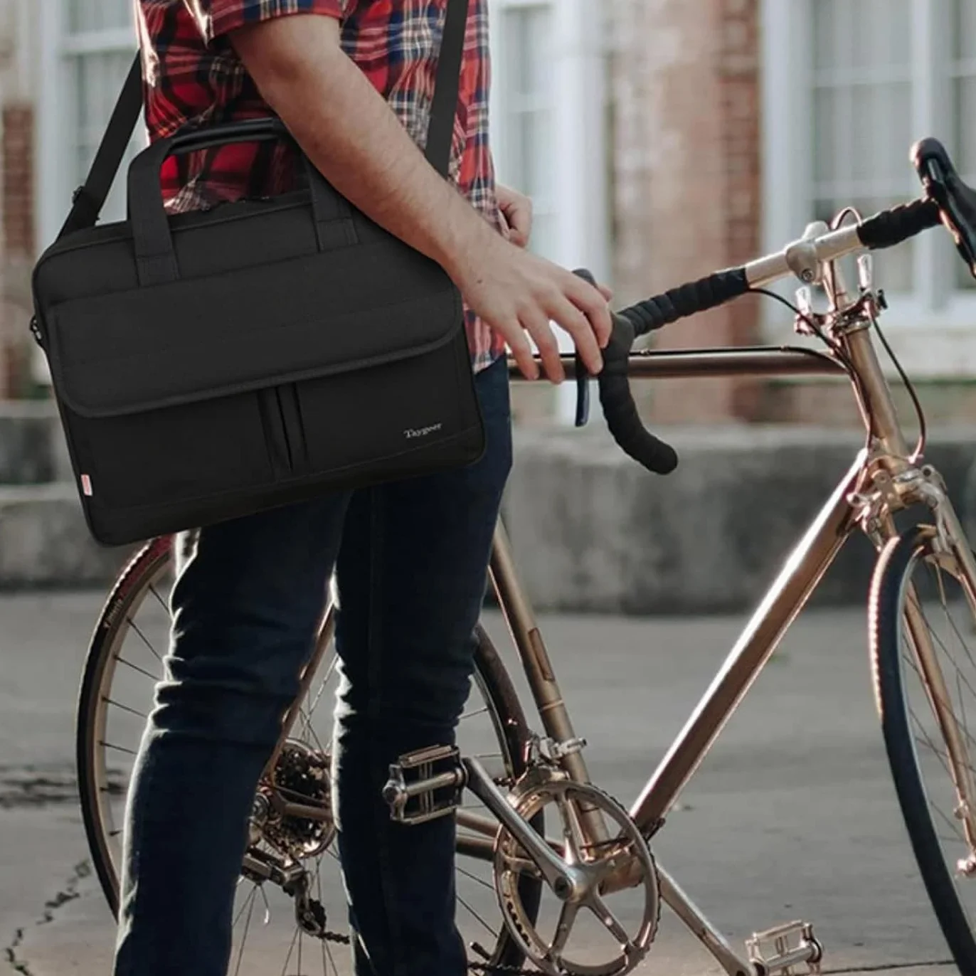 Torba Na Laptopa Taygeer 15,6 Cala, Torba Na Ramię Męska Torba Biznesowa Premium, Wodoodporna, Do Pracy, Na Podróż, Dla Nauczycieli, Na Studia, Czarna