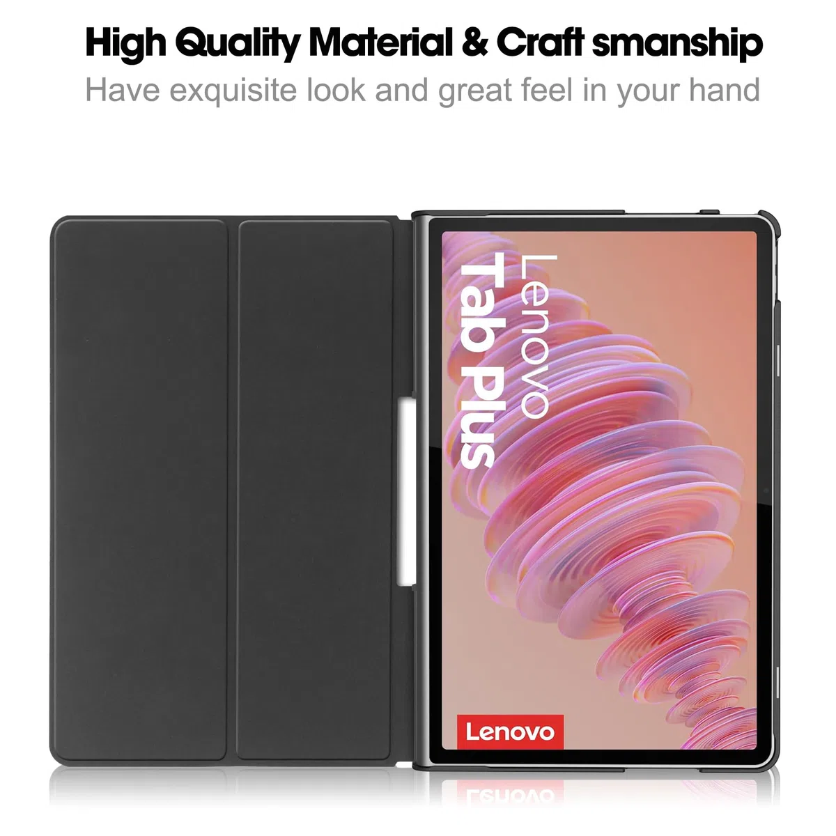 Acelive Etui na tablet Lenovo Tab Plus 11,5 cali 2024, czarny, skóra syntetyczna, regulowana podstawa, ochrona, przenoszenie, oglądanie/pisanie bez użycia rąk