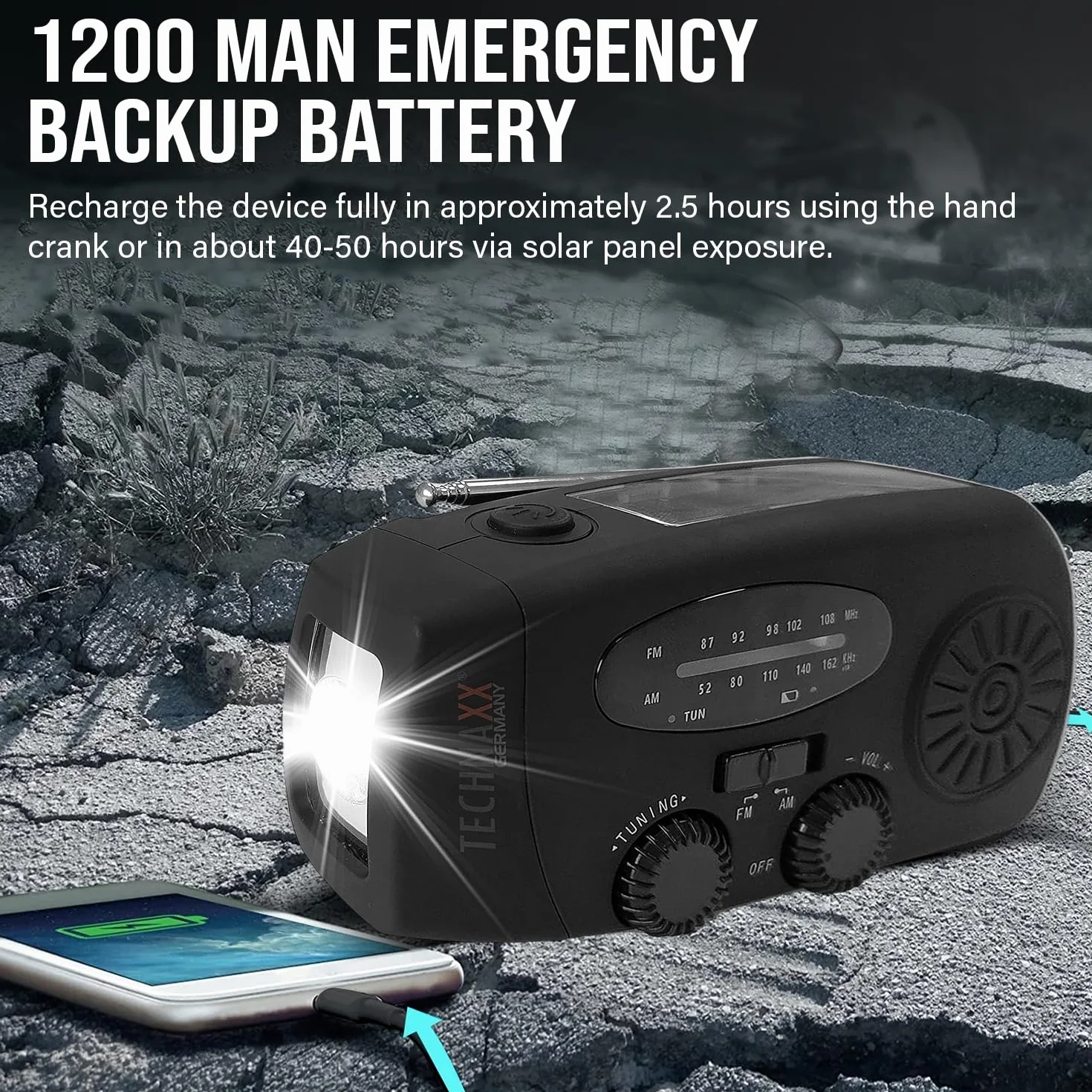 TECHNAXX Korb ręczny i solarny TX-238