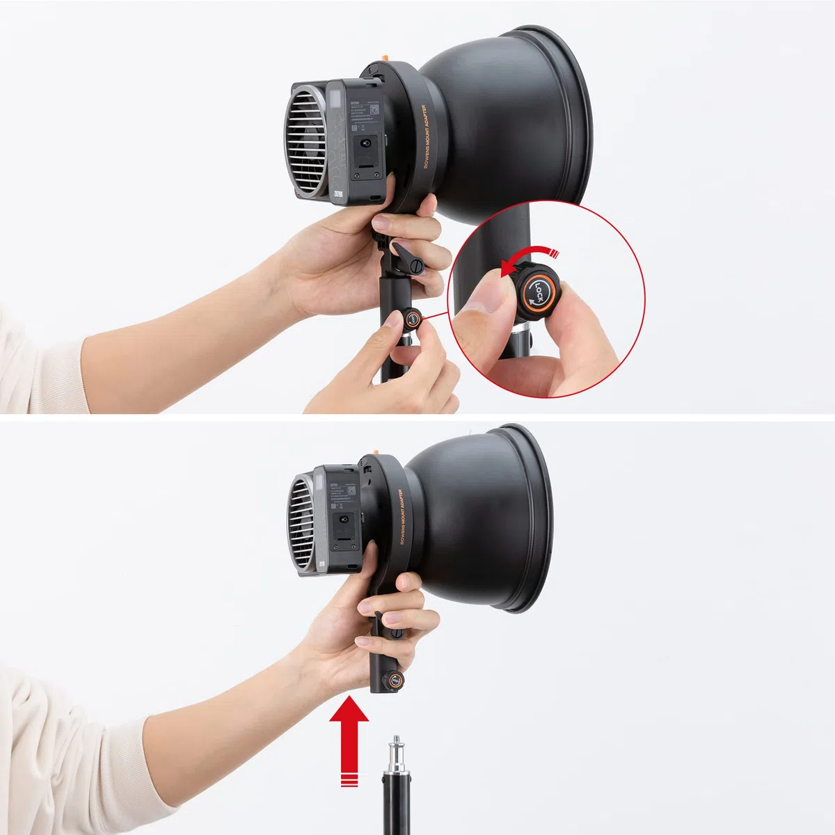 ZHIYUN Adapter B für X60/ CX100/ X100 Videoleuchte von Bowens Mount auf ZY Mount