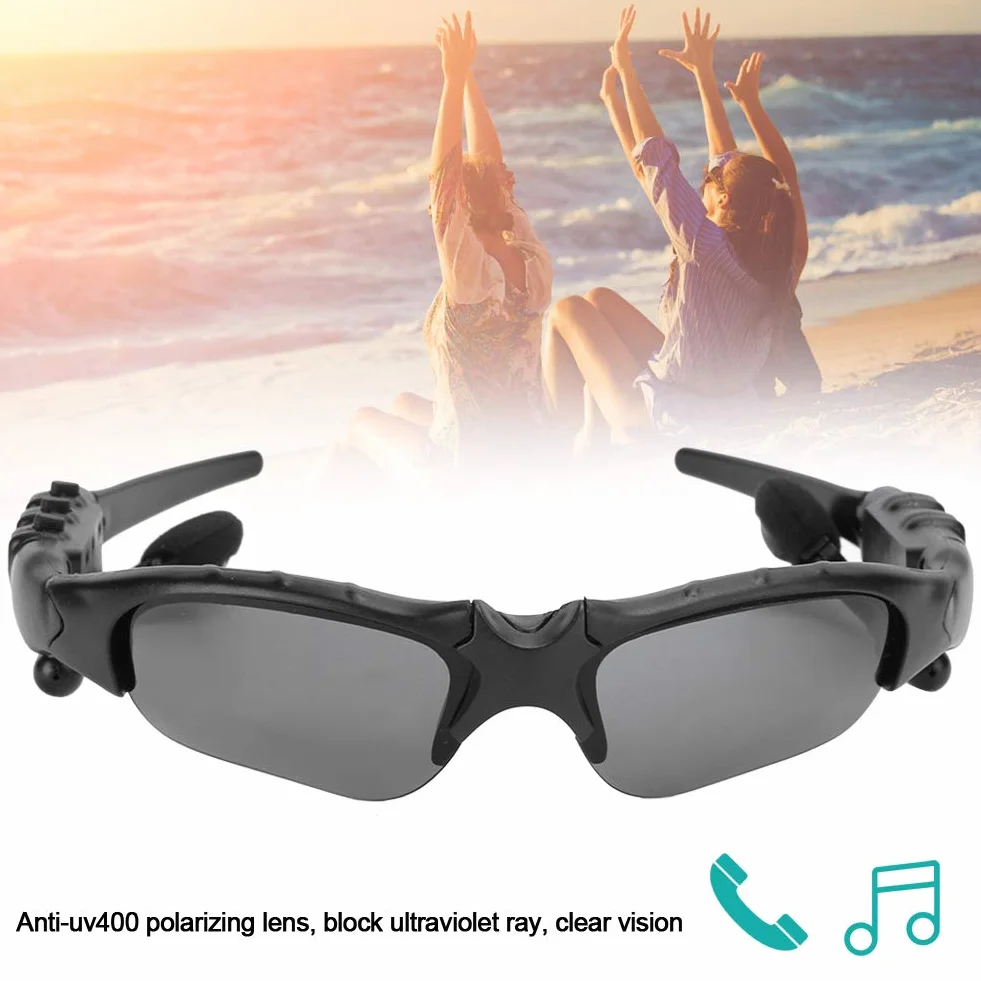 Okulary Polaryzacyjne Bluetooth, Przenośne Inteligentne Bezprzewodowe Okulary Przeciwsłoneczne 5.0 Sportowe Okulary do Jazdy ze Słuchawkami Stereo, do Rozmowy, Słuchania Muzyki(Żółta soczewka)