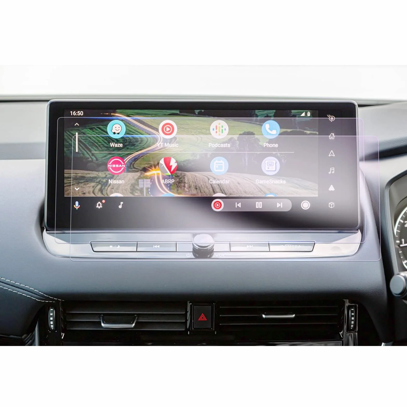 GAFAT Folia ochronna na nawigację kompatybilna z Nissan Qashqai J12 e-Power/Juke 2024 Facelift/X-Trail T33 2023 2024 2025 12,3", Nowa 12,3" NisanConnect Nano folia ochronna na wyświetlacz, 6H