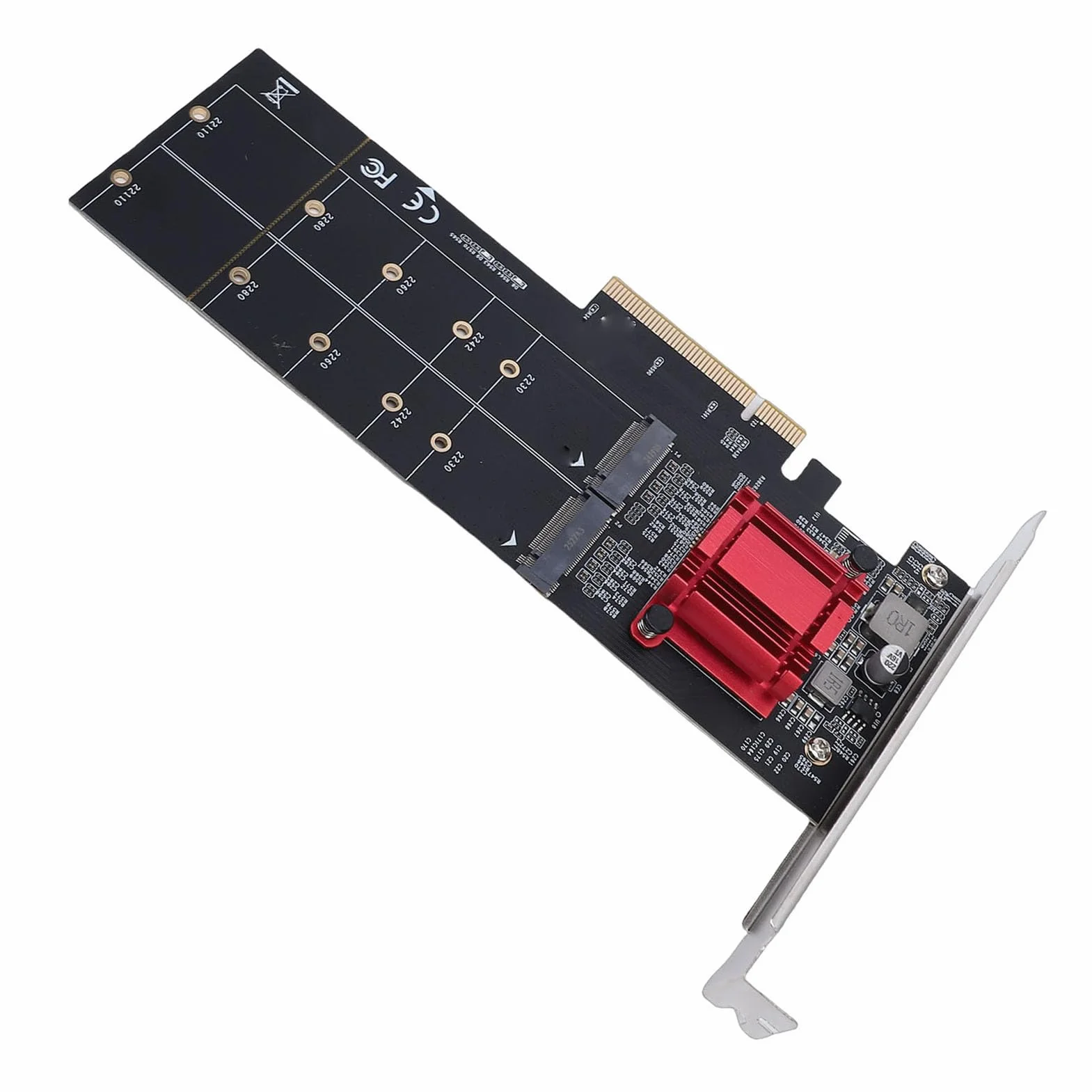 Zunate Podwójny Adapter NVMe PCIe Szybki Dysk SSD M.2 na kartę PCIe Zapewniający Szybkie Rozwiązanie Pamięci Masowej Zgodne z Różnymi Obudowami