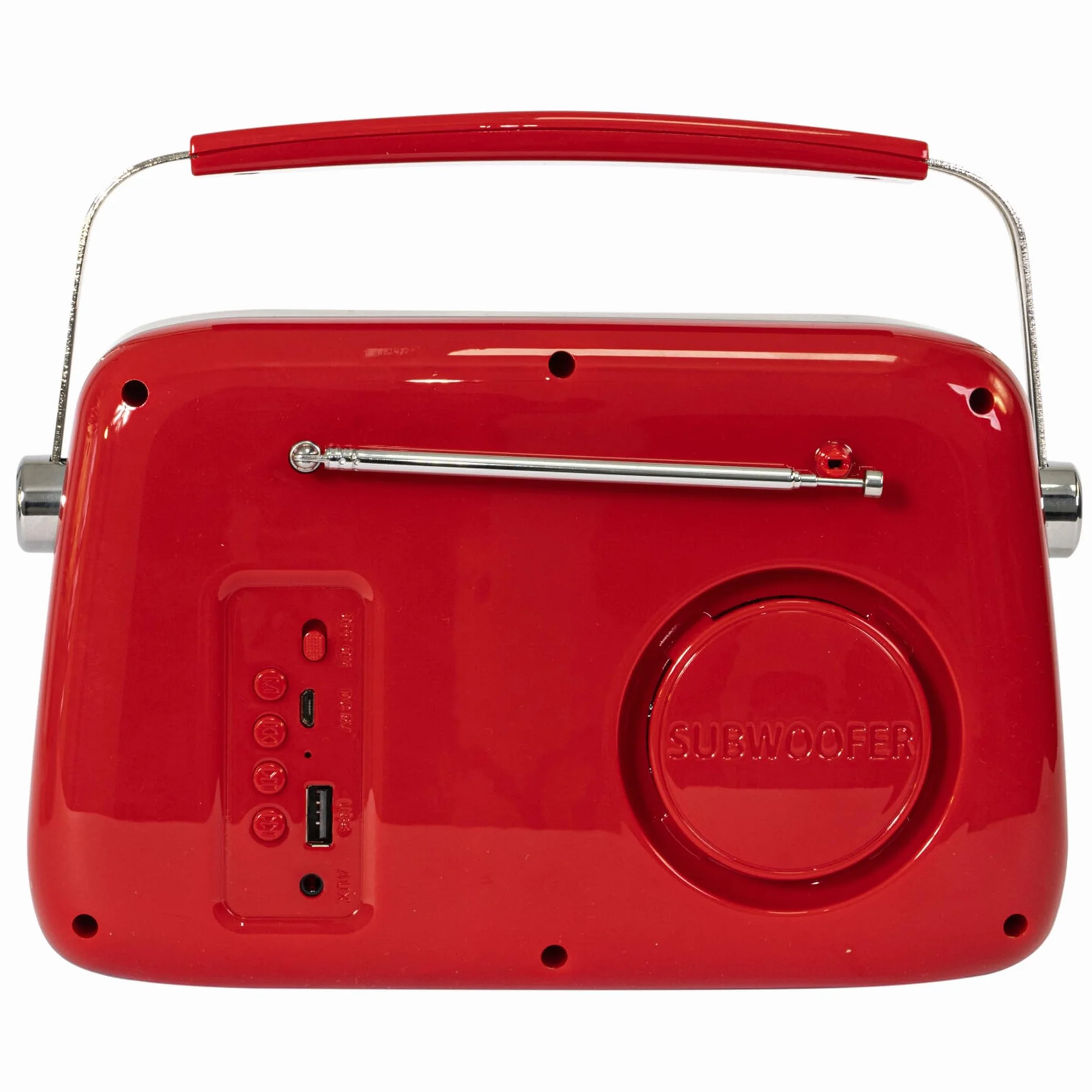 Madison - FREESOUND-VR40R - Vintage radio bateryjne o mocy 30W z Bluetooth, USB i FM - czerwony