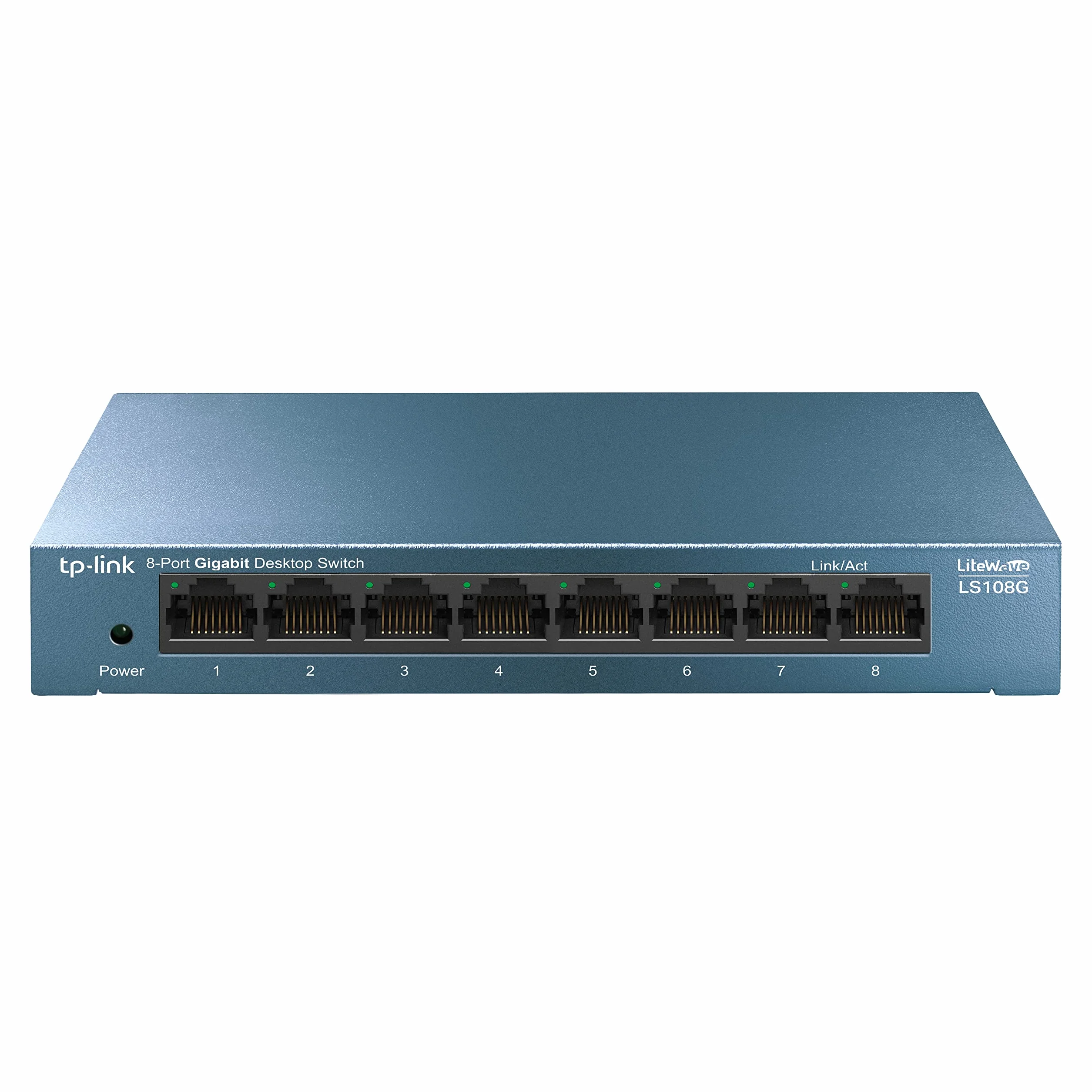 TP-Link LS108G, 8-portowy przełącznik Gigabit z metalową obudową, Plug and Play, QoS do zarządzania ruchem, Bezobsługowa instalacja, Tryb auto MDI/MDIX, Wysoka niezawodność w pracy