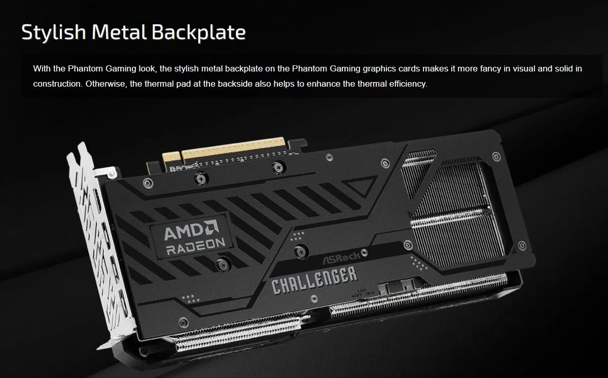 ASRock Karta graficzna Radeon RX 9070 XT Challenger 16 GB OC, architektura AMD RDNA 4, zegar Boost 2970 MHz, 16 GB GDDR6, PCIe 5.0, DisplayPort 2.1a, HDMI 2.1b, potrójne chłodzenie wentylatorem, 800 W