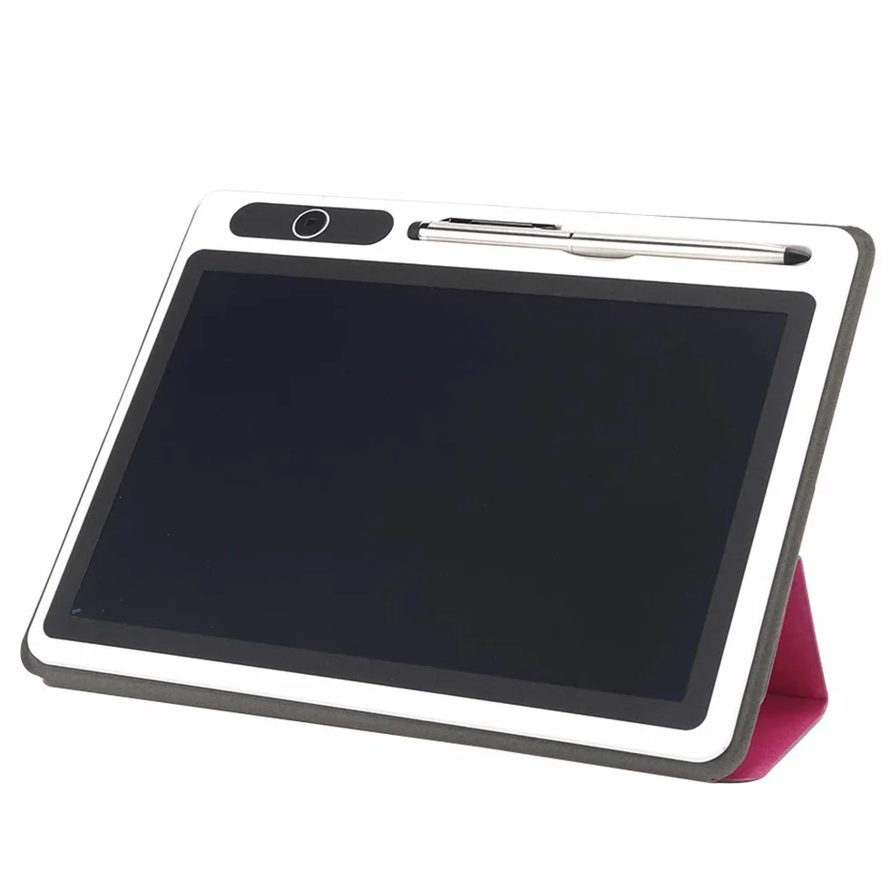 Elektroniczny notatnik 10-calowy tablet LCD do rysowania materiałów komercyjnych Zaawansowana technologicznie technologia laminowania (Red (z skórzanym etui)