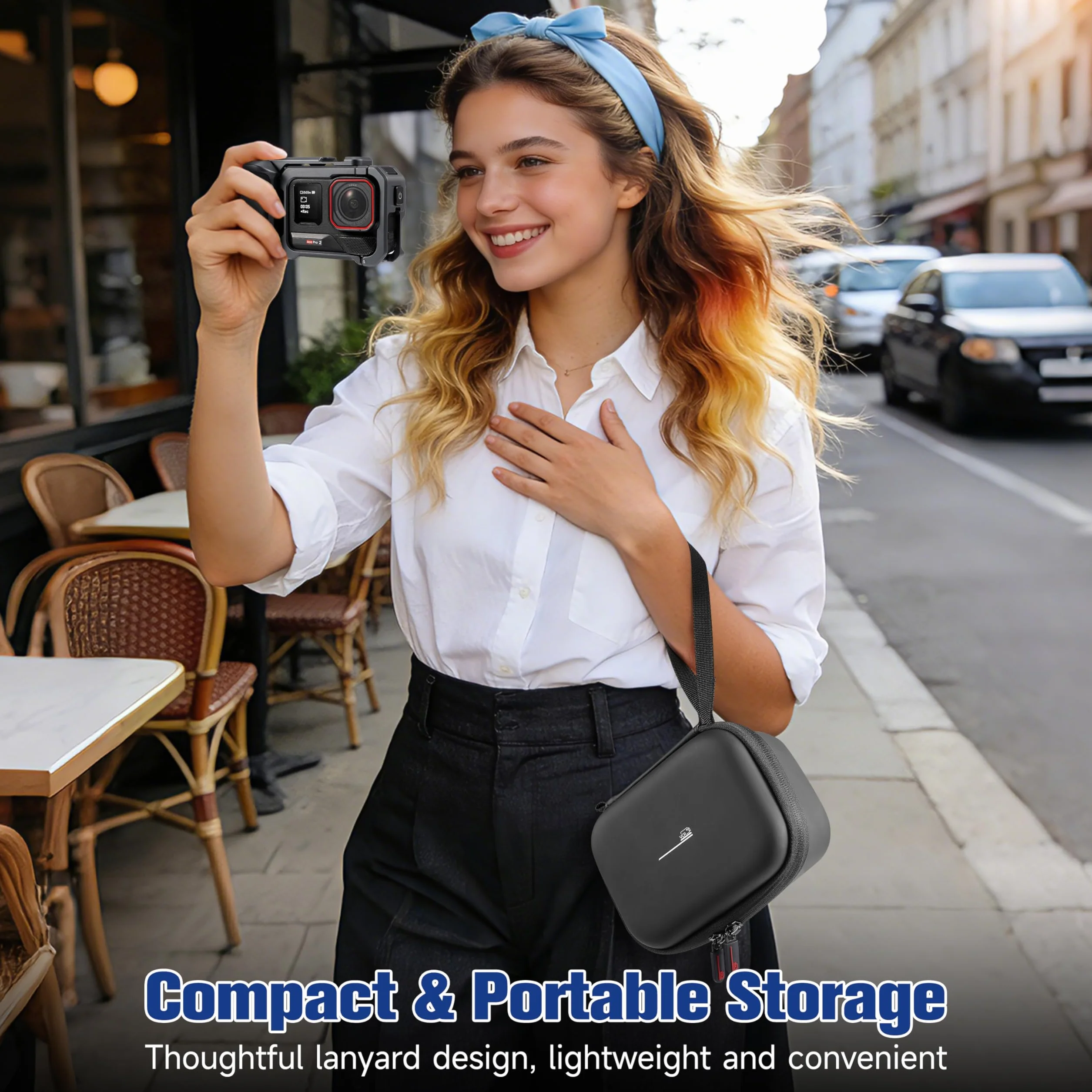 STARTRC VCR Pokrowiec na Insta360 Ace Pro 2 Xplore Grip Pro Bundle Case Przenośny Podróżny Hard Shell Pamięć 2 Baterie Akcesoria