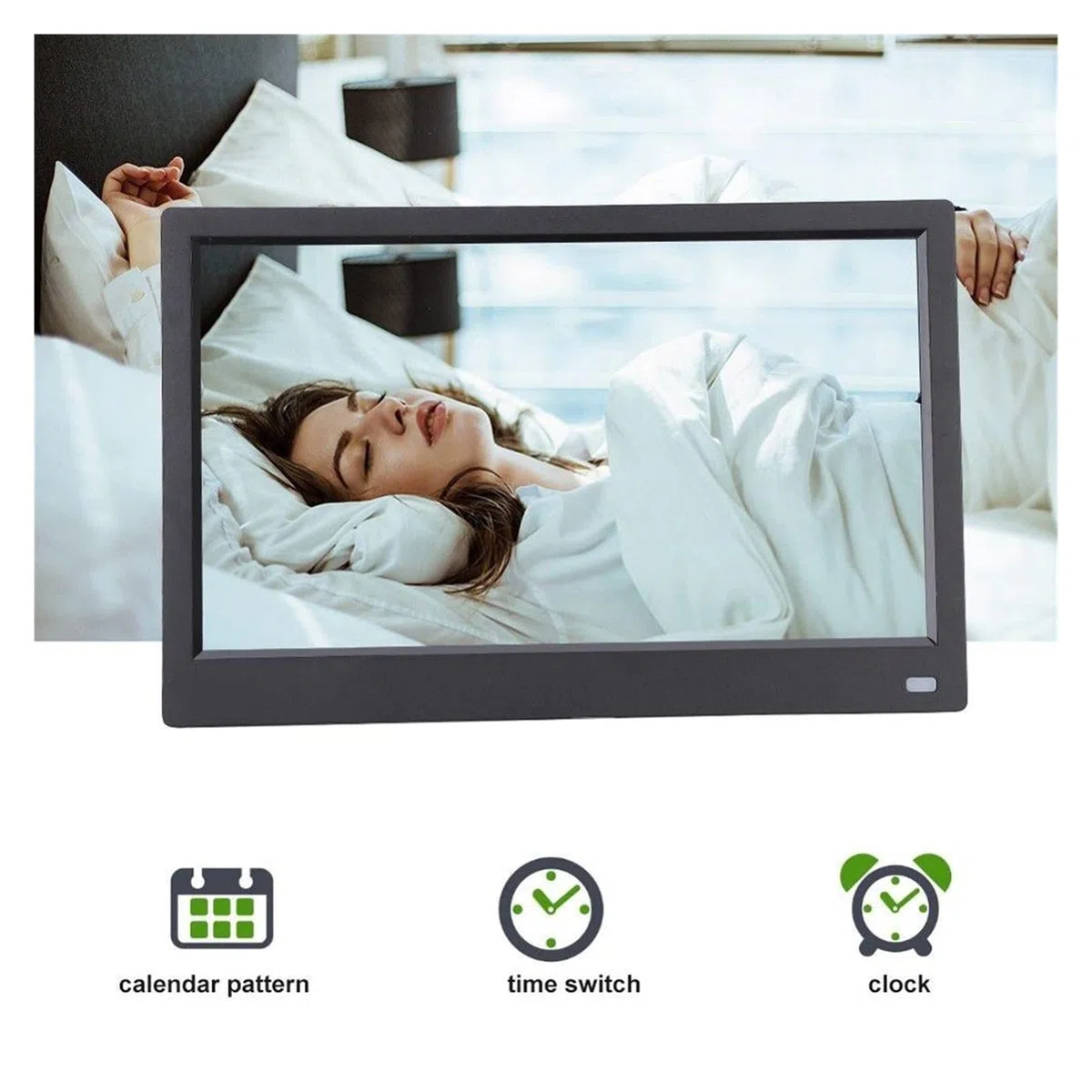 11,6" LCD 1080P Album do kalendarza/zegara/MP3/odtwarzacza wideo Cudowny w użyciu i udostępnianiu zdjęć (biały)