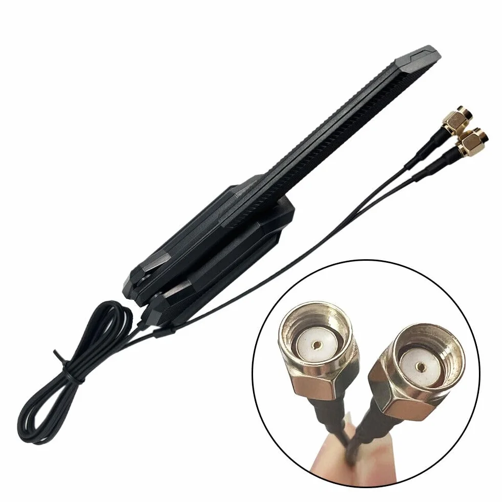 Gintai Kabel antenowy 6E do ASUS 2T2R ROG Strix X570-E Gaming WiFi II, X670E-E Gaming WiFi 14008-02650500 14008-02650600 (czarny) NUC13RNGi9 NUC13SBBi9