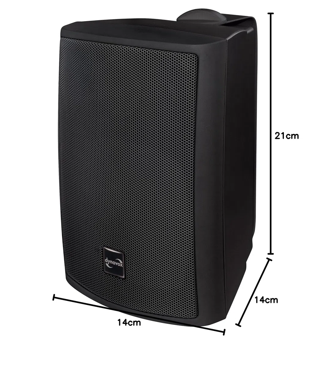 Dynavox PB402 HiFi Box z uchwytem ściennym czarny/para
