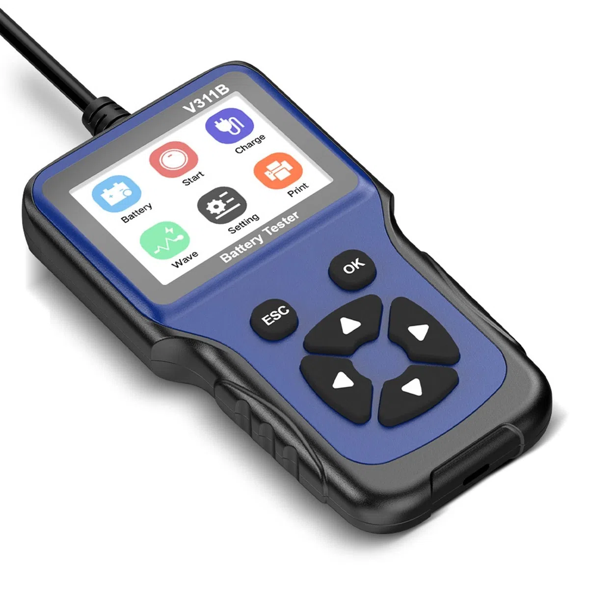 Tester pojemności baterii, tester obciążenia, V311B 12V. Test baterii Detektor akumulatora Tester akumulatora samochodowego Analizator ładowarki Ładowarka Ładowanie Tester Tester narzędzia funkcja tes