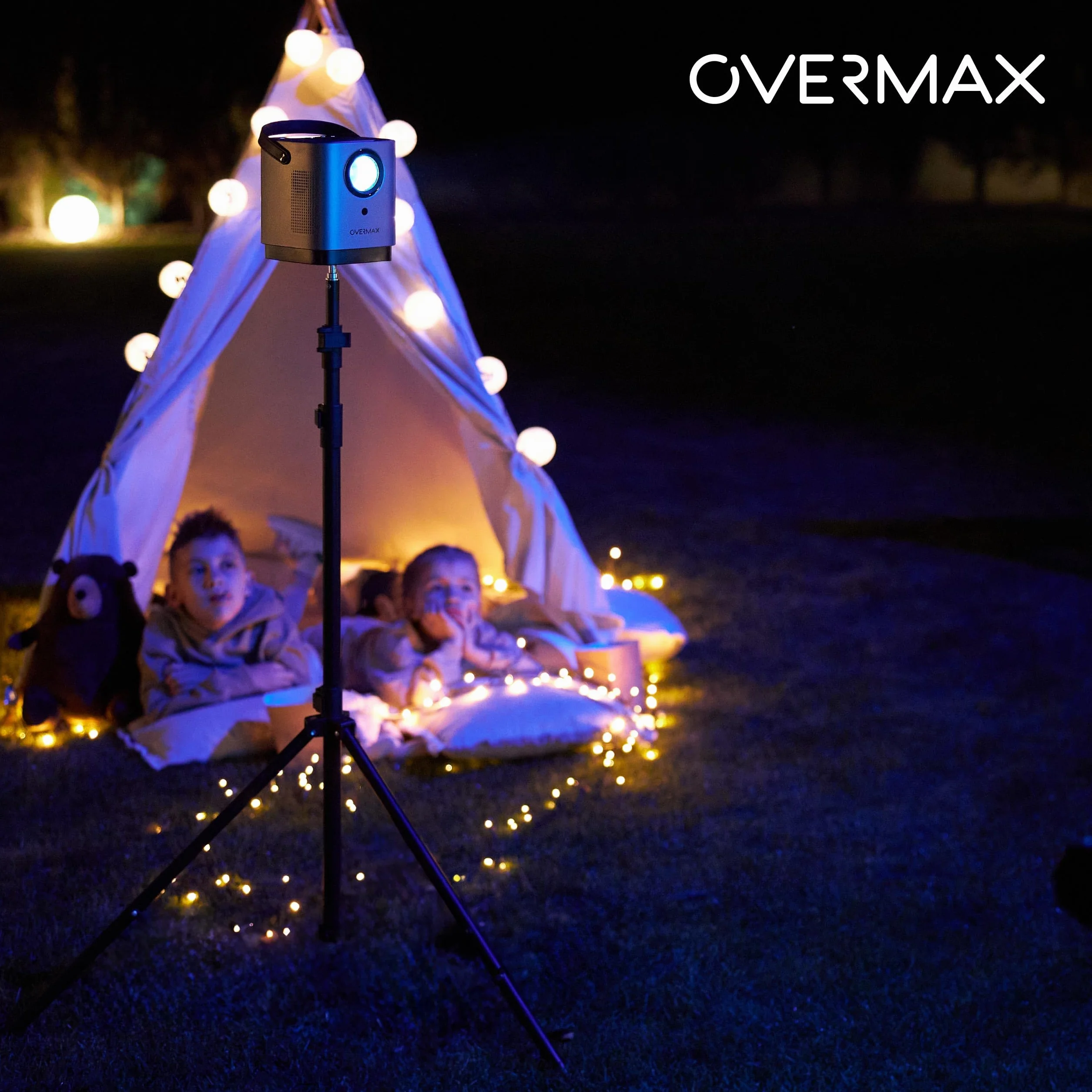 OVERMAX Tripod Stand 180 Przenośny Statyw do Projektora, Udźwig 10 kg, Regulowana Wysokość