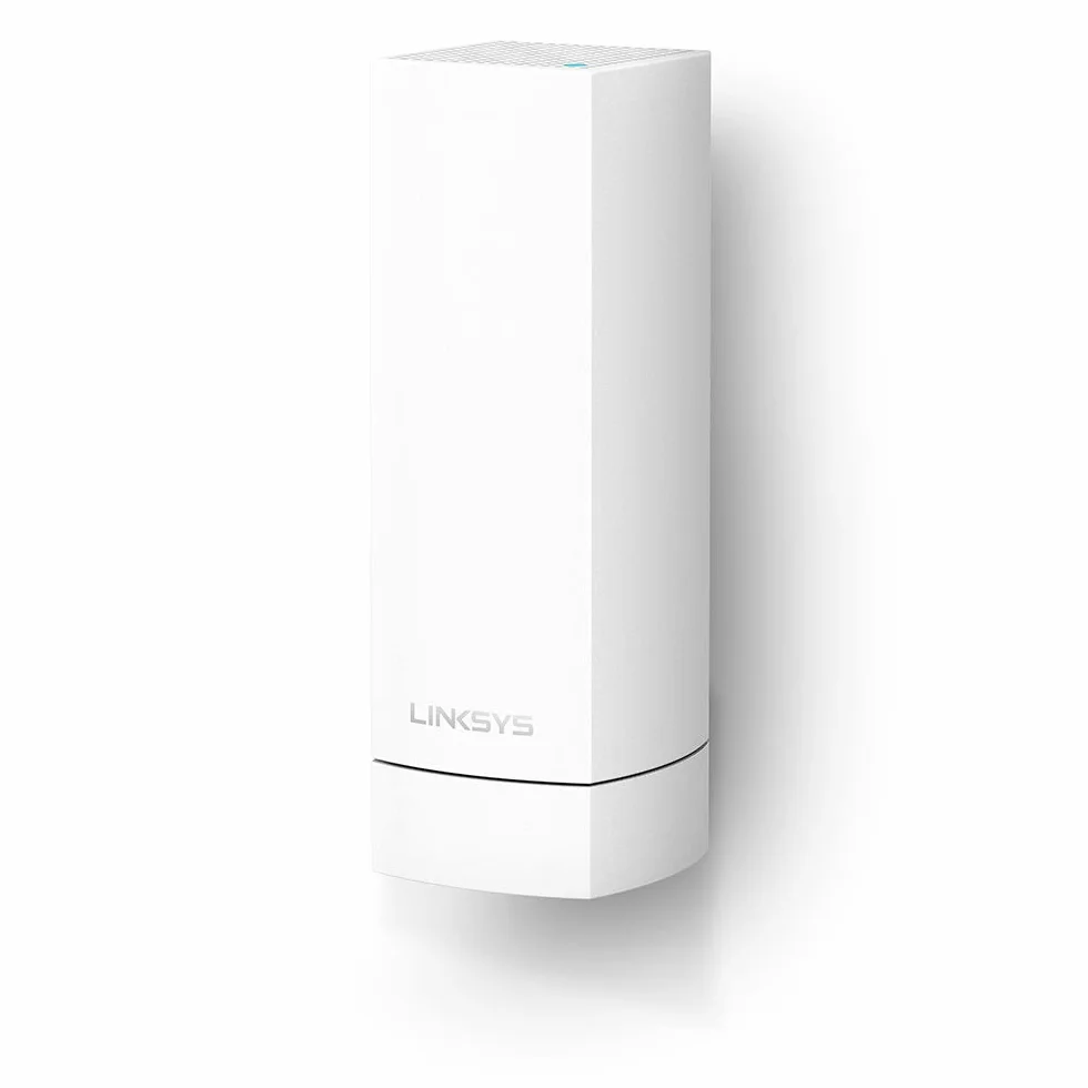 Uchwyt ścienny Linksys Velop WHA0301 – uchwyt do routera systemu WLAN Wi-Fi Velop – do węzłów trójpasmowych i dwupasmowych – 1 szt., biały