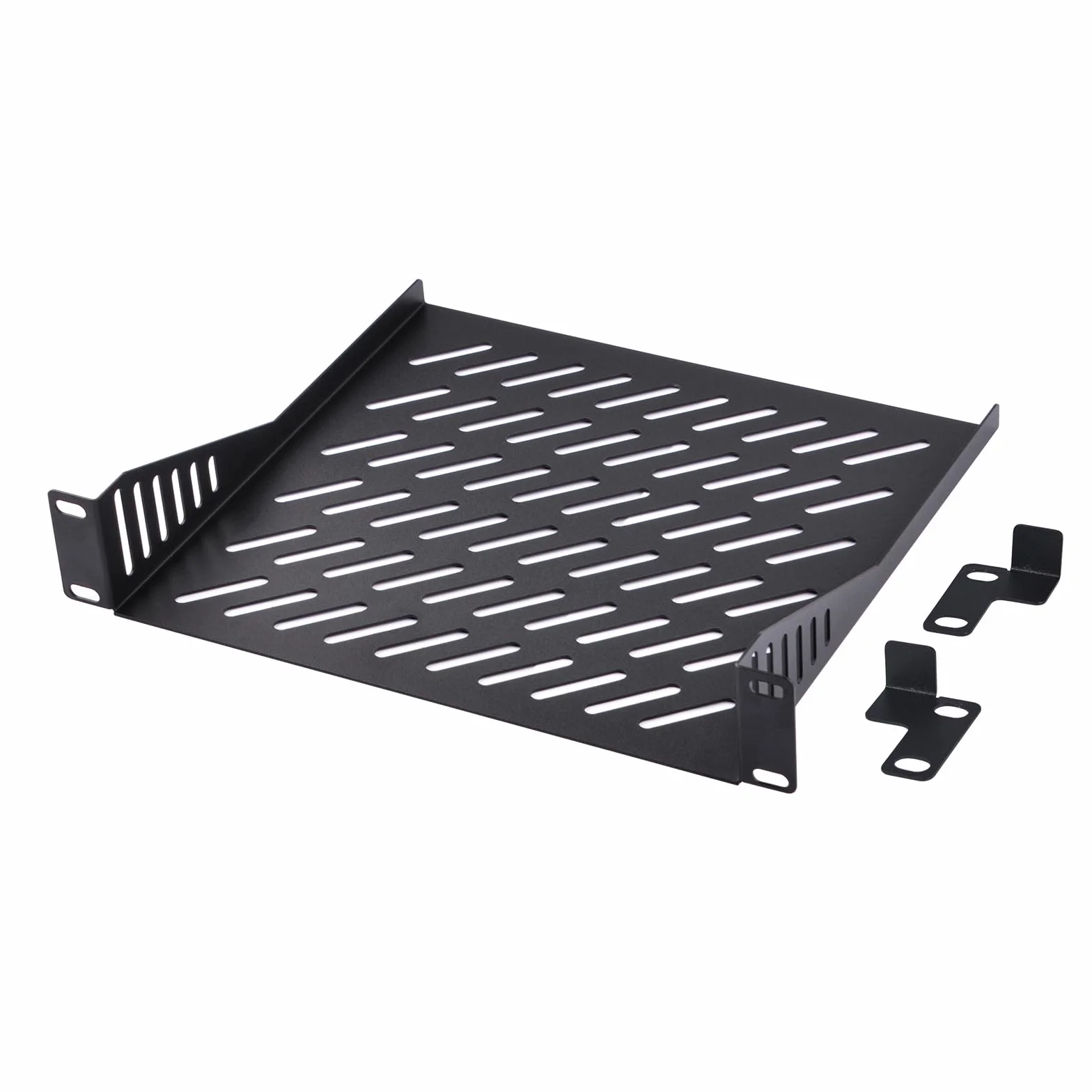 GeeekPi DeskPi Rack Shelf 10-calowa półka serwerowa 1U, wentylowane półki zapewniające dobrą cyrkulację powietrza, montaż wspornikowy, półka do szafki sieciowej, taca montażowa do obudowy komputera