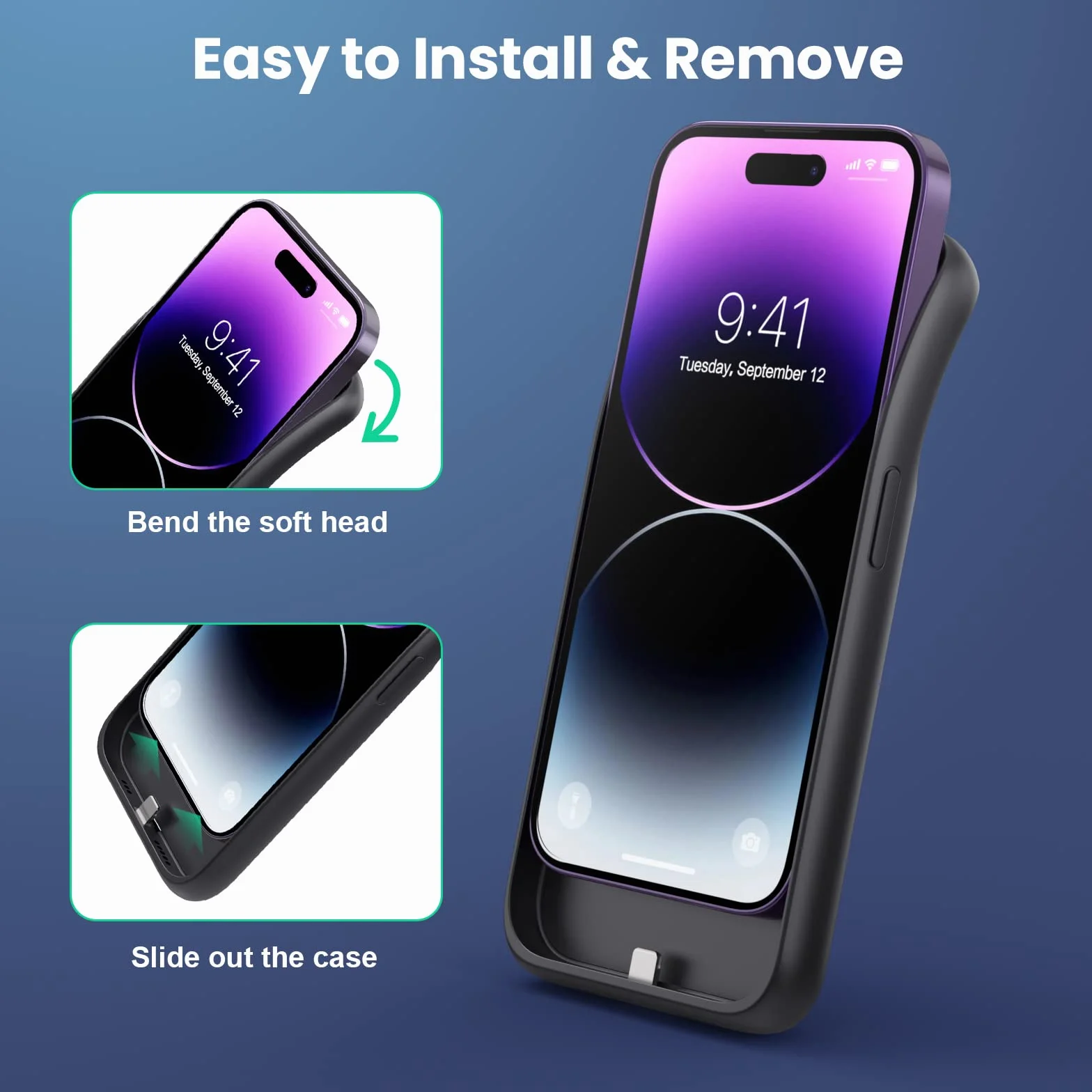 Etui z akumulatorem iPhone 14 Pro 7200 mAh przenośna ładowarka