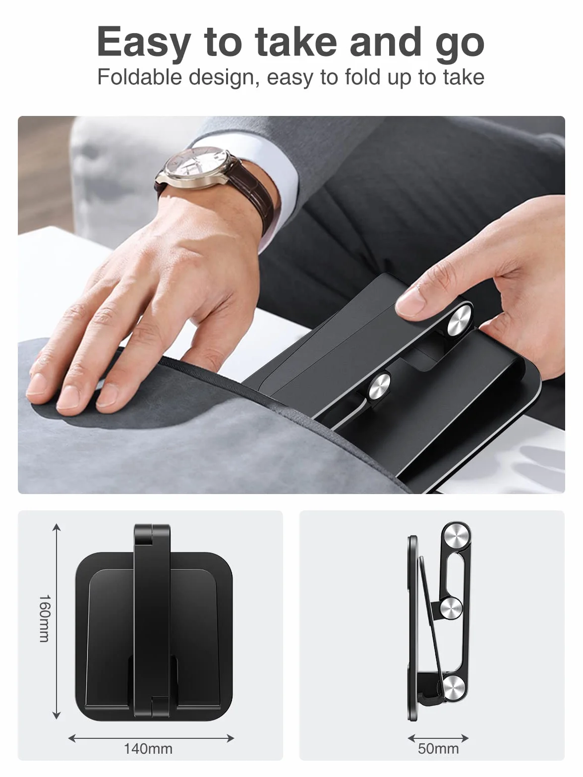 Elitehood aluminiowy stojak na iPad regulowany w wysokości, kompatybilny z iPad Pro 12.9, iPad Air Mini 6