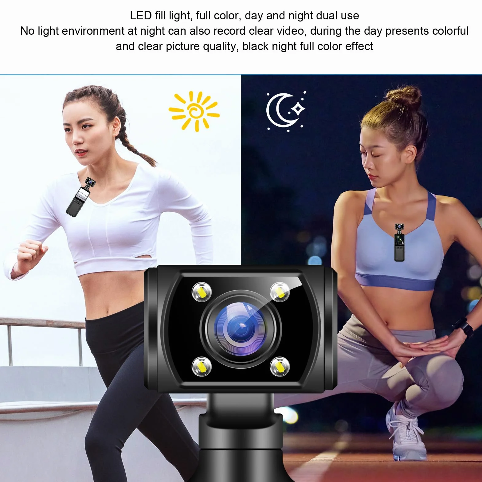Topiky 4K HD WiFi Camera, 180 ° Rotatable 4K HD WiFi, kieszonkową kamerę, Kamera do Nadwozia z Nagrywaniem Audio i Wideo, Kamera Zużyta na Zewnątrz do Podróży Sportowych na Zewnątrz