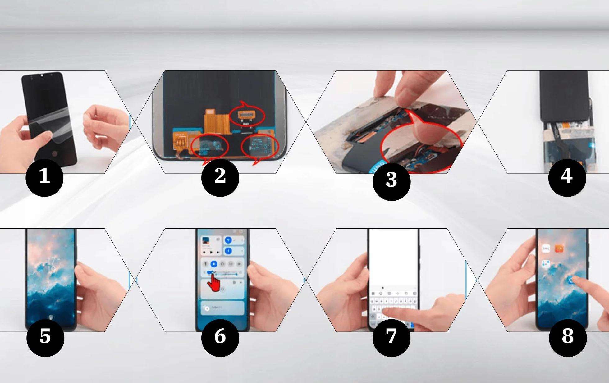 Wyświetlacz LCD do iPhone 12/12 Pro z ekranem dotykowym, czarny z ramką