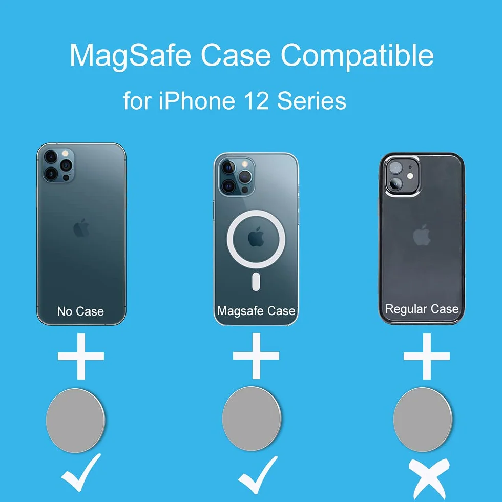 Magnetyczny uchwyt ścienny do iPhone 15/14/13/12 Pro mini Pro Max 2 sztuki