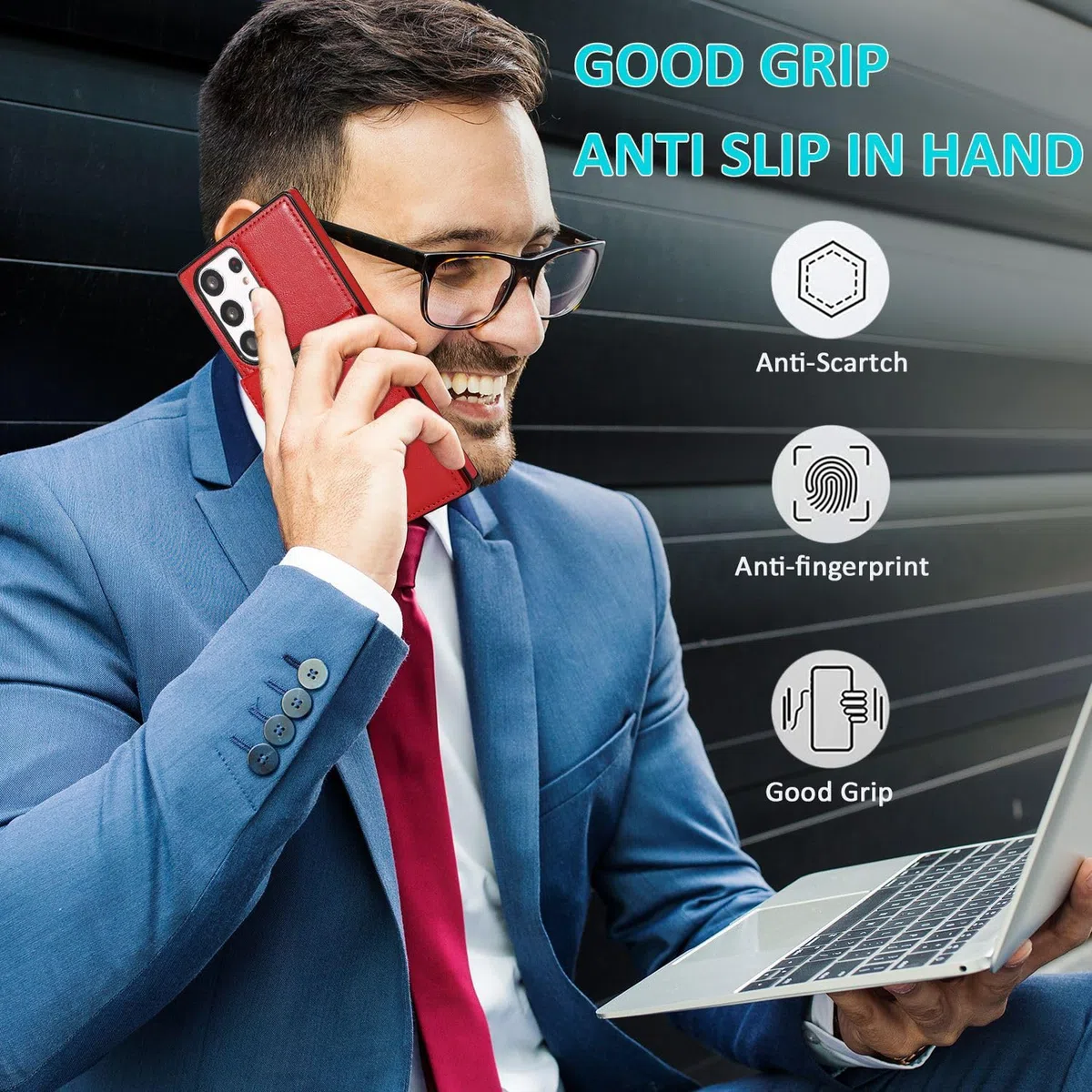 Etui do Samsung Galaxy S24ultra/S24plus/S24, portfel skórzany premium na telefon ze stojakiem, 5 miejsc na karty, ochronne etui na telefon komórkowy z klapką (kolor: brązowy, rozmiar: S24 Ultra)