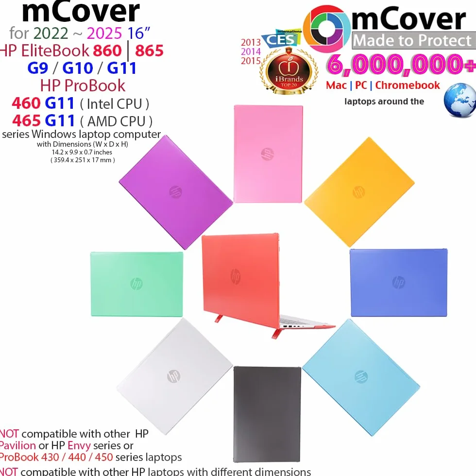 mCover Etui kompatybilne z HP ProBook 460 465 G11 EliteBook 860 865 G9 G10 G11 40.6 cm przezroczyste