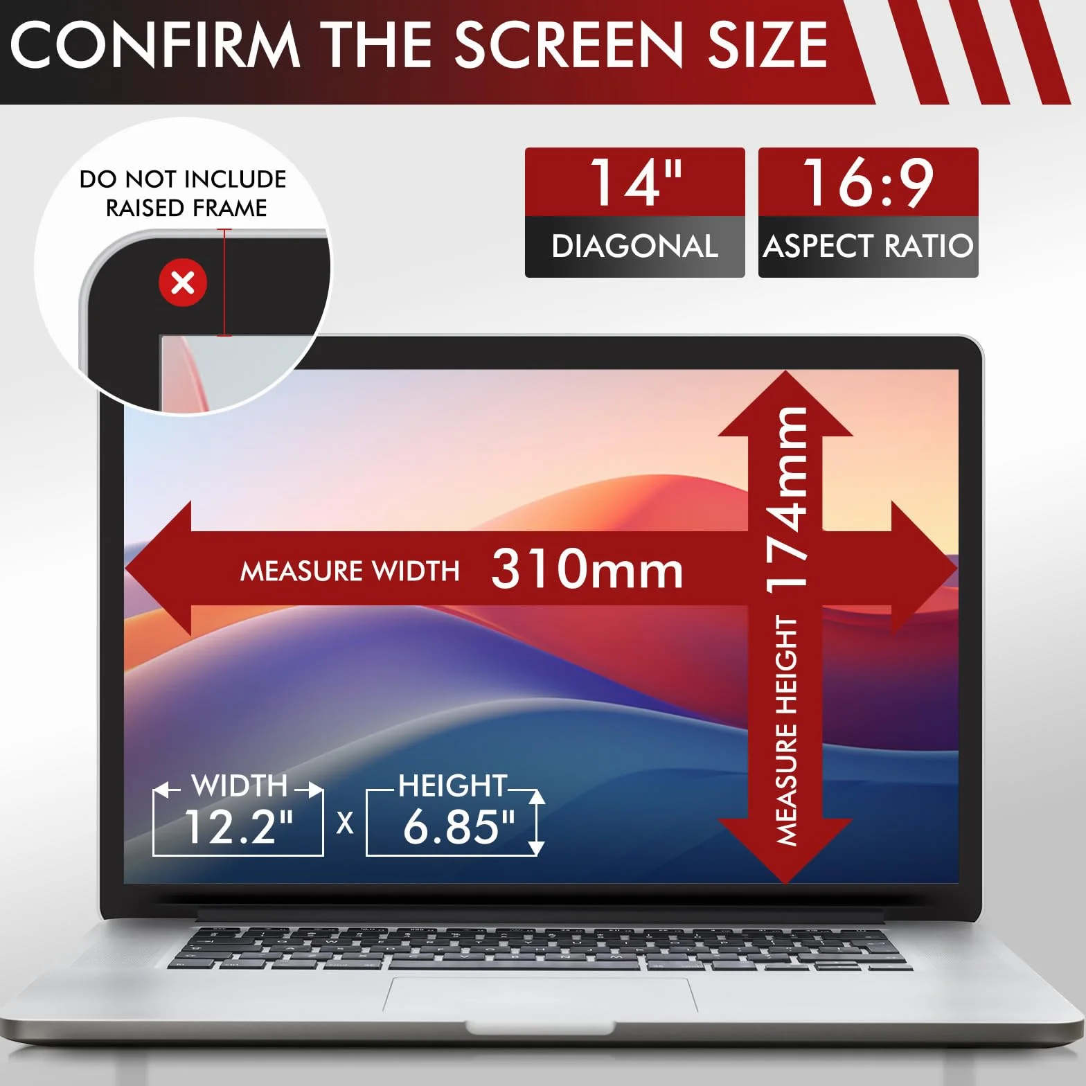 LAMA Filtr prywatyzujący do laptopa 14" ochrona przed wzrokiem UV niebieskie światło