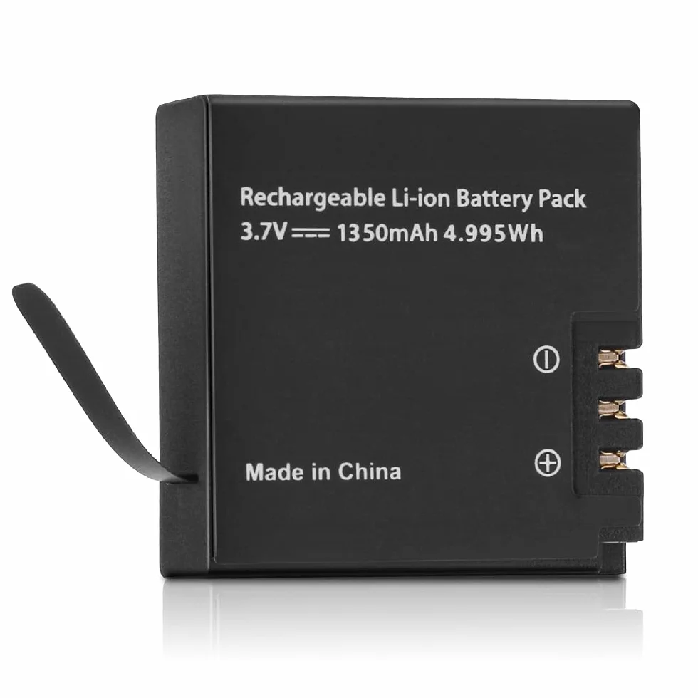 Akumulator 1350mAh (3-pak) z ładowarką do AKASO Brave 7LE, WOLFANG GA400/GA420/GA460, Rollei 6s Plus/8s Plus/9s Plus/10s Plus/11s Plus, XTU S3/S6, Surfola SF630