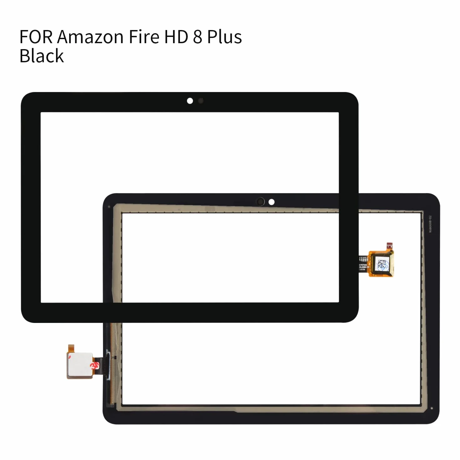 LADYSON Oryginalne szkło do tabletu Amazon Kindle Fire HD8/HD8 Plus 10. generacji 2020 K72LL3 K72LL4 ekran dotykowy Digitizer panel zamienny z czujnikiem z przodu szkło soczewka z bezpłatnymi narzędziami do naprawy