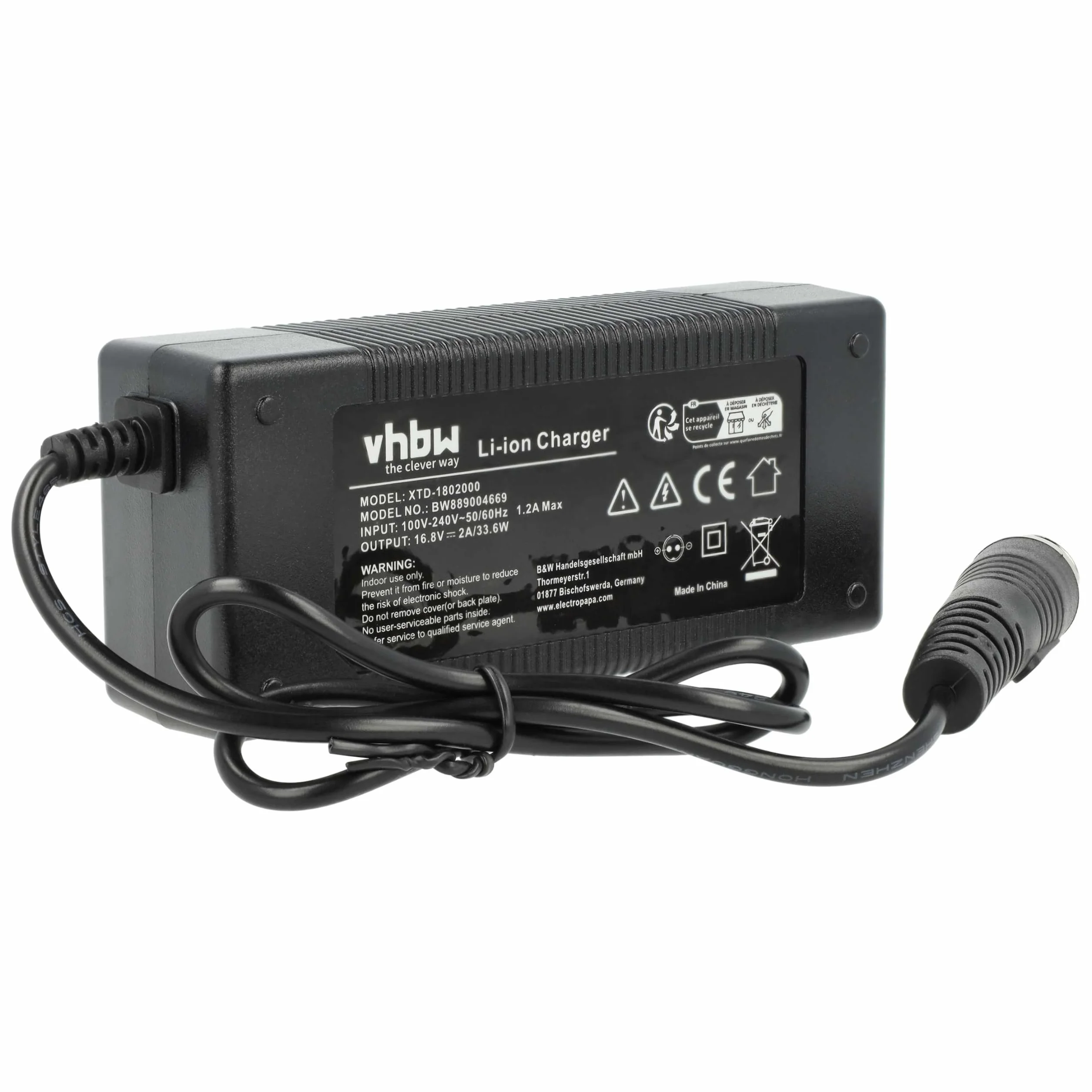 vhbw Ładowarka wraz z baterią (5000 mAh) kompatybilna z Daiwa weitere Modele SB200J-L, SB300MT, SB300MJ-L, SB270MM, SB300MJ akumulatory litowo-jonowe