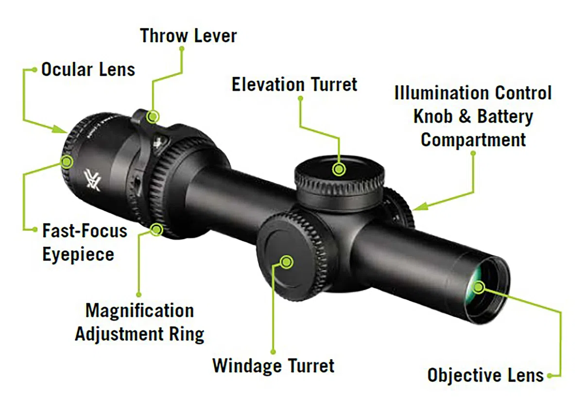 VORTEX STRIKE EAGLE 1-10x24 Luneta celownicza FFP 30 mm | AO, EBR-8 BDC, MOA