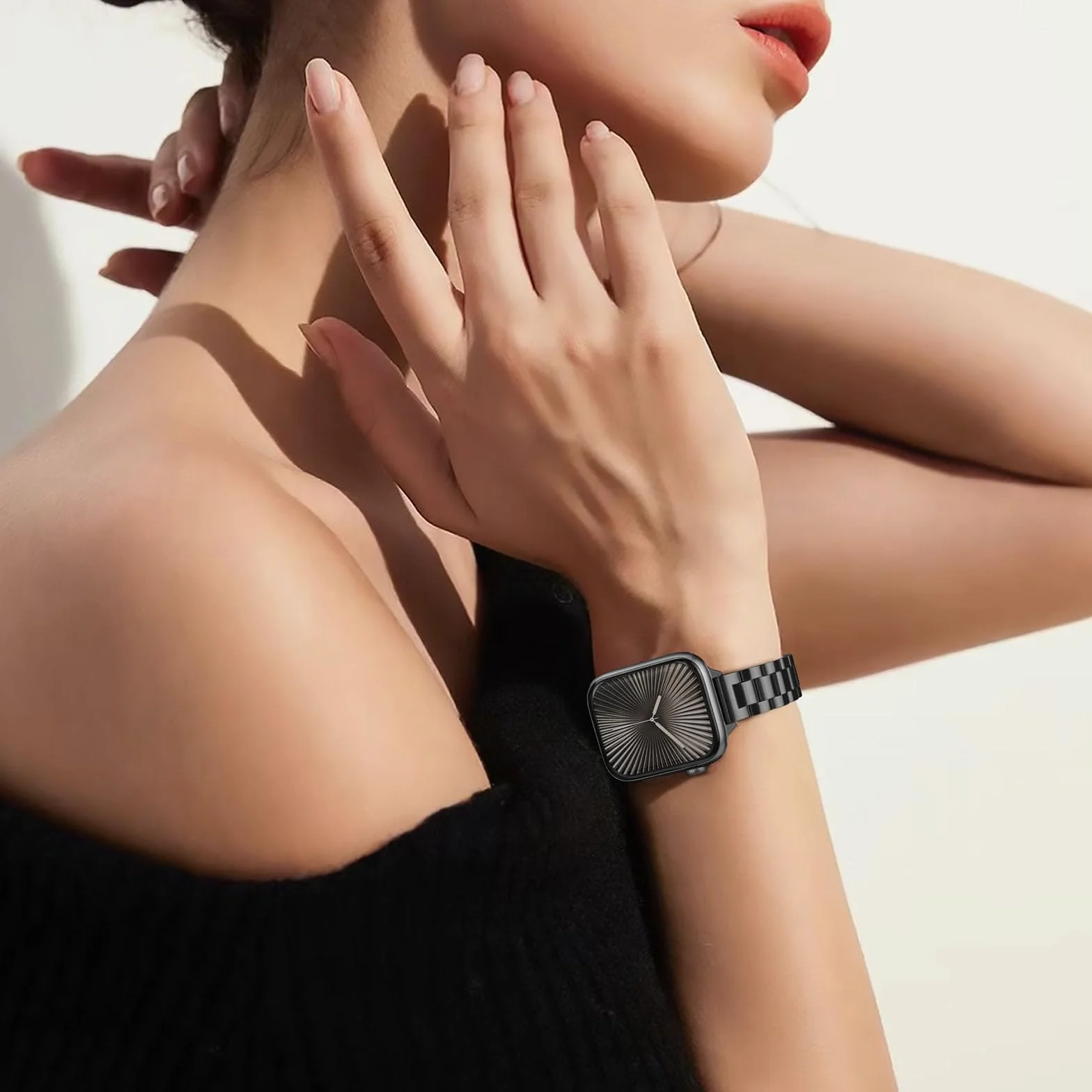 Cienkie metalowe paski ze stali nierdzewnej kompatybilne z Apple Watch Band 49/46/45/44/42/41/40/38 mm iWatch Ultra 2/1 Series 10 9 8 7 SE