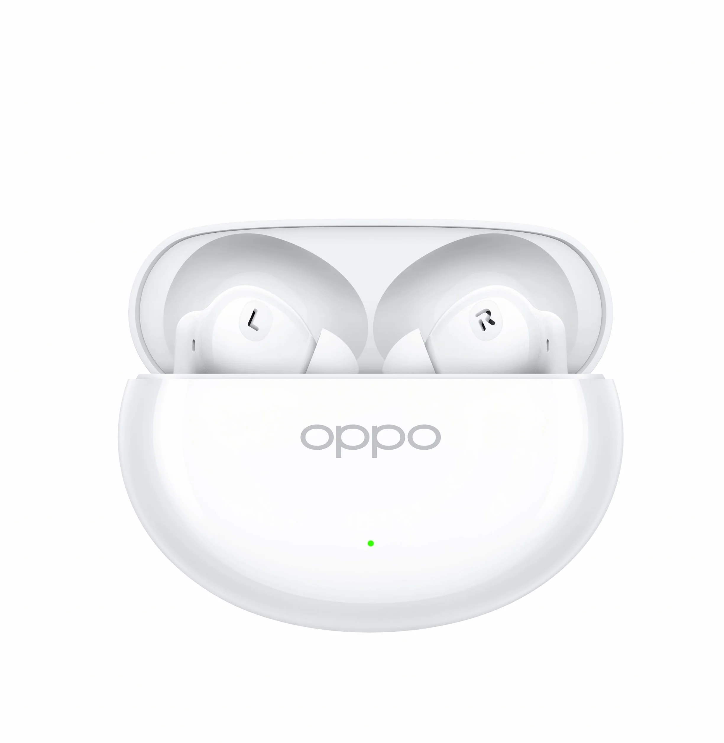 OPPO Bezprzewodowe słuchawki Enco Air4 z dźwiękiem przestrzennym, aktywna redukcja szumów, 12 godzin autonomii, niskie opóźnienia do gier i odporność na IP55, białe