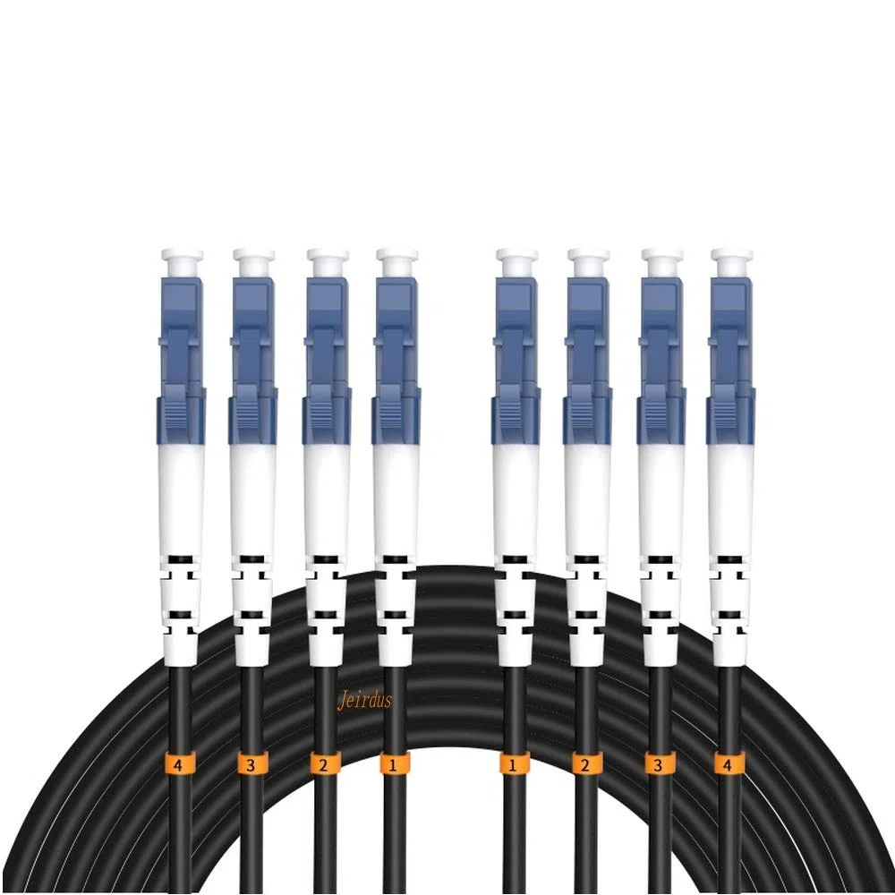 100 metrów 328 ft LC do LC zewnętrzny opancerzony 4-rdzeniowy 9/125 SM kabel optyczny skoczek optyczny przewód krosowy tryb pojedynczy LC-LC