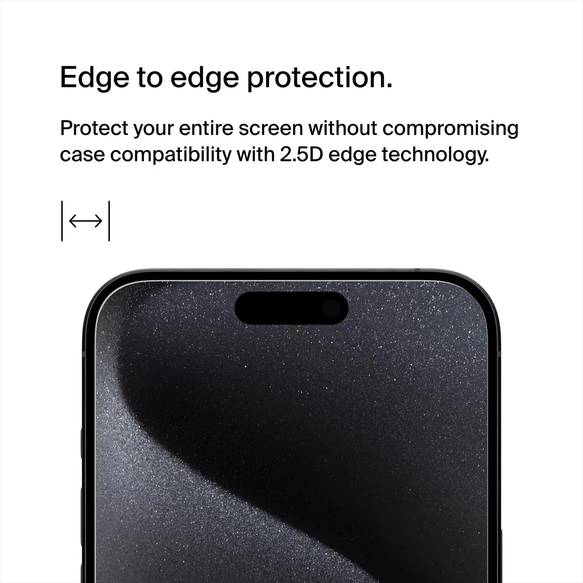 Belkin ScreenForce TemperedGlass Powlekane szkło ochronne do iPhone'a 15 Pro, przejrzyste, odporne na zarysowania, z ramką Easy Align do mocowania bez pęcherzyków powietrza, 2 szt, Amazon Exclusive