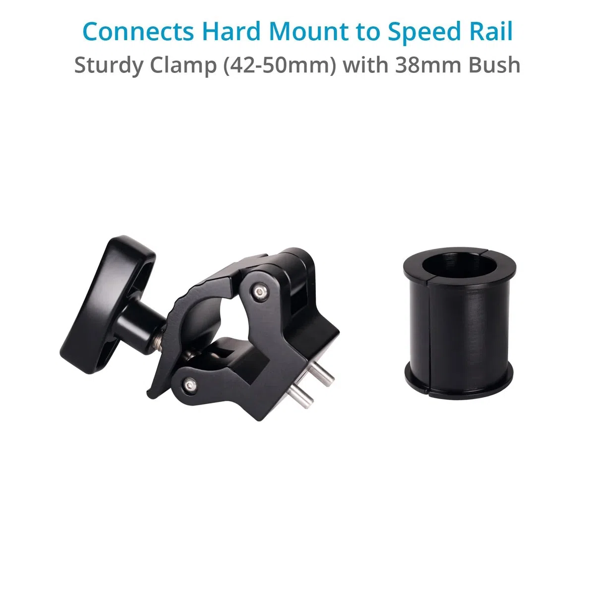 Zestaw PROAIM Hard Mount do ramienia stabilizatora na Speed Rail/Mitchell | Mocowanie ramienia stabilizatora do rur 38 mm i 42–50 mm z pokrętłem poziomującym, mocowaniem Mitchell i kluczem montażowym.