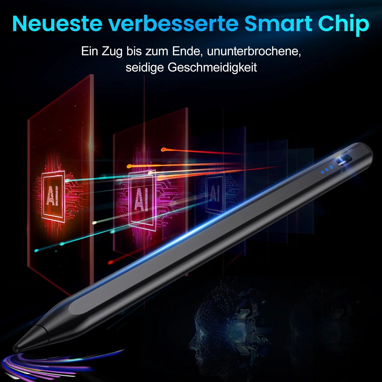 Rysik do iPada, (2018-2025) Pencil 2. generacji do Apple z wydajnością szybkiego ładowania Palm Rejection i czułością na nachylenie Stylus do i Pad 6-10, i Pad Pro 13''/12,9''/11'', Mini 6/5, Air 5/4