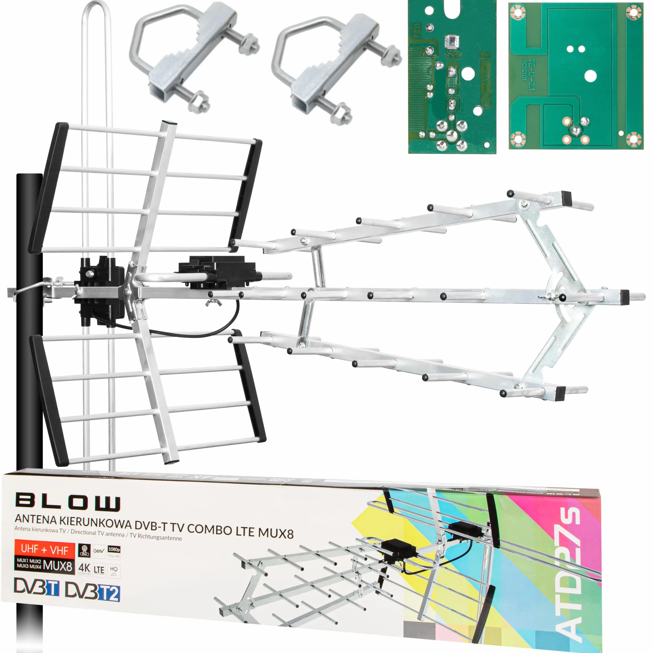 BLOW Antena TV Naziemnej Kierunkowa Combo DVB-T2 LTE 4K