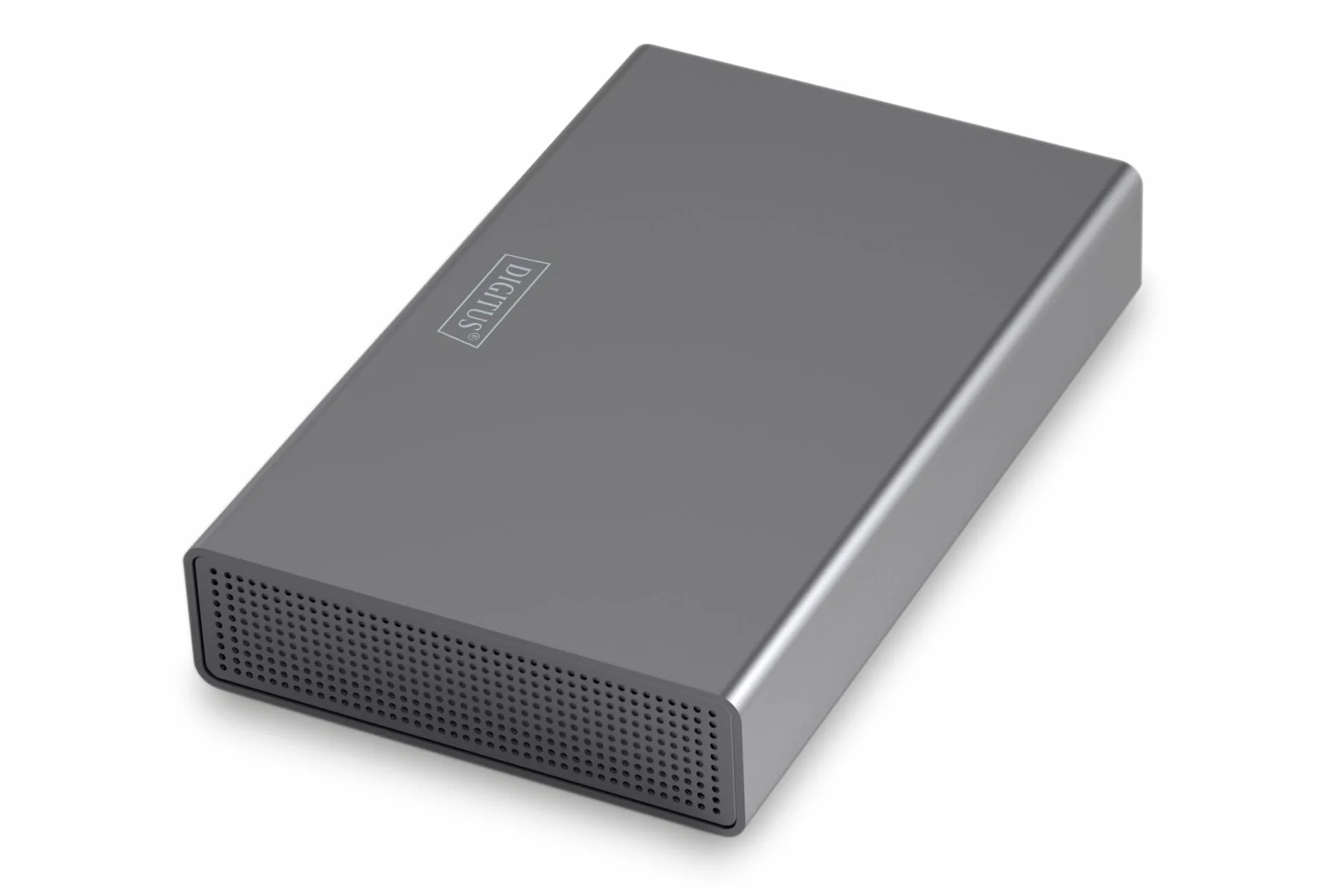 DIGITUS Obudowa dysku twardego – USB 3.2 Gen1 – 5 Gbit/s – do 3,5 i 2,5 cala SATA HDD i SSD – do dysków twardych do 16 TB – obudowa aluminiowa – szara