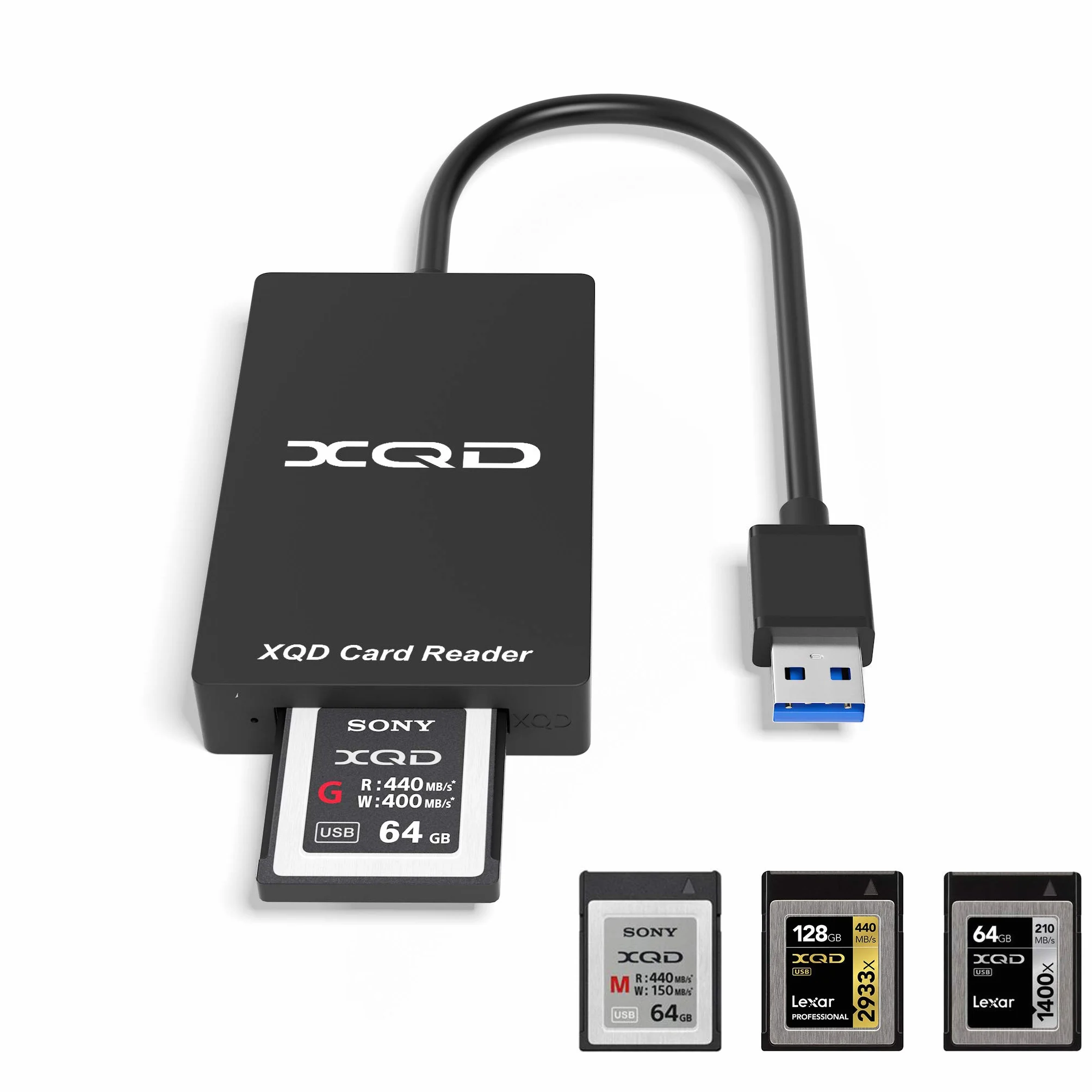 CATECK Karty XQD z serii M i G, czytnik kart urządzeń 5 GB/s USB 3.0, kompatybilne z systemami Mac OS i Windows