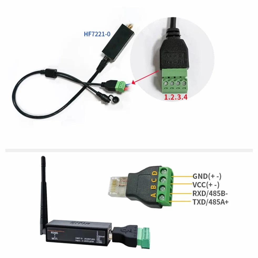 Port szeregowy RS485 do WiFi Device Server Module Converter -EW11A-0 Modbus protokół transmisji danych przez WiFi
