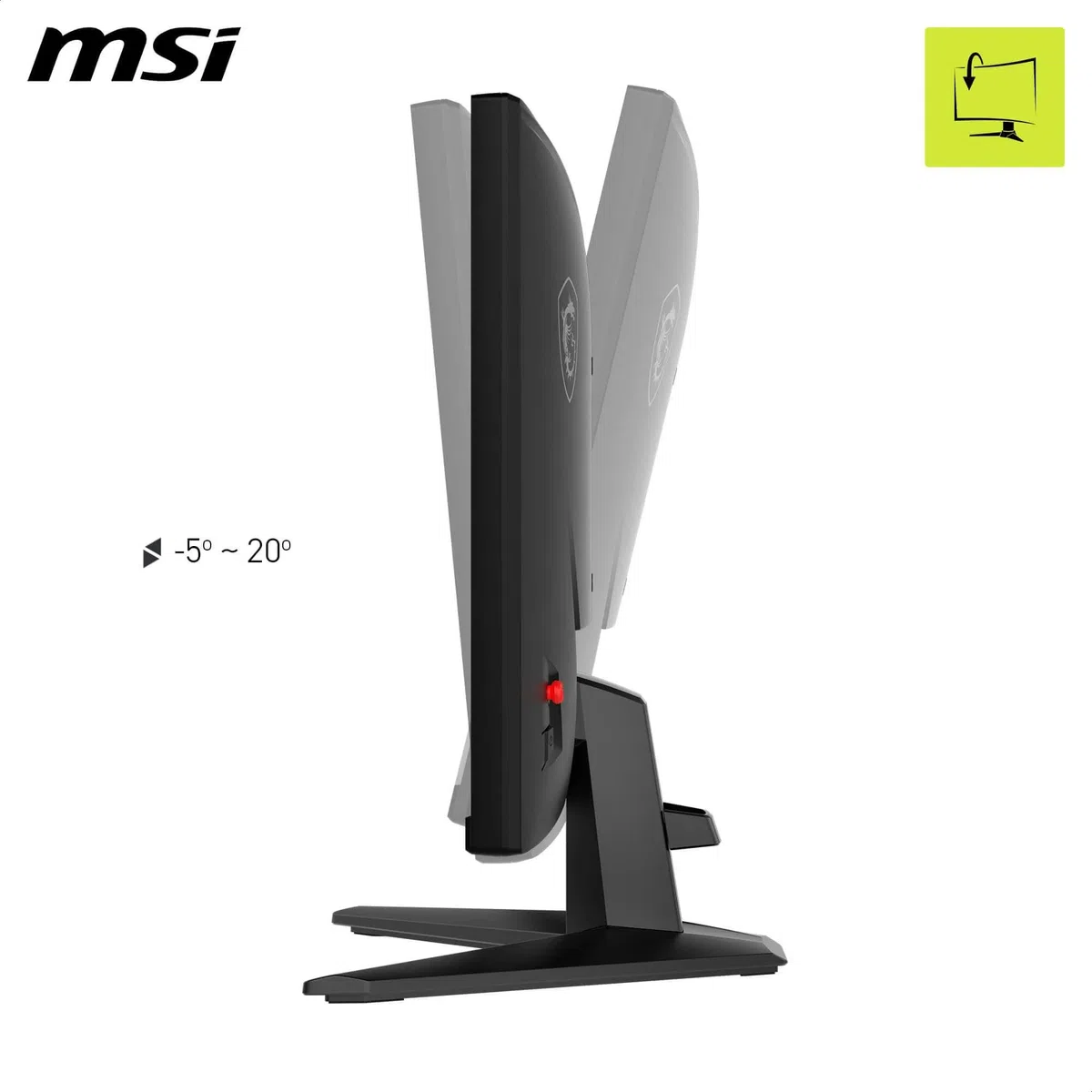 MSI MAG 242F Gaming Display 24'' FHD - Szybki panel IPS 1920 x 1080, 200 Hz / 0,5 ms, HDR Ready, AMD FreeSync Premium, HDMI 2.0b, DP 1.2a, konstrukcja bez obramowania, odchylana, kompatybilny z VESA
