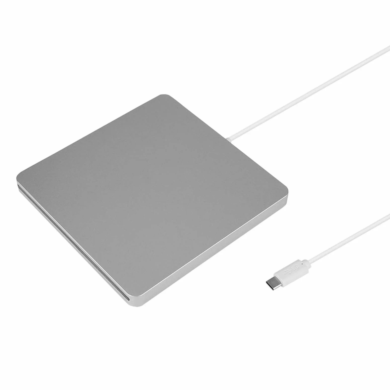 Tosuny Zewnętrzny napęd DVD USB C, nagrywarka CD/DVD, ciche gniazdo do nagrywania jednym przyciskiem, zewnętrzna nagrywarka do Mac OSX SE/ME/2000/XP i Plug and Play