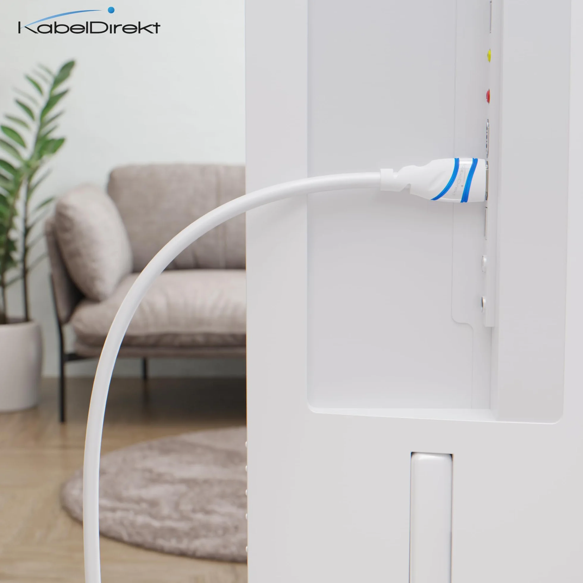 KabelDirekt – Kabel HDMI 10K i 8K, HDMI 2.1 b – 3 m, dostępne w 0,5 do 5 m – Certyfikowane, opracowane w Niemczech (Ultra High Speed Kabel do PC/PS5/Xbox, monitora i TV – biały)