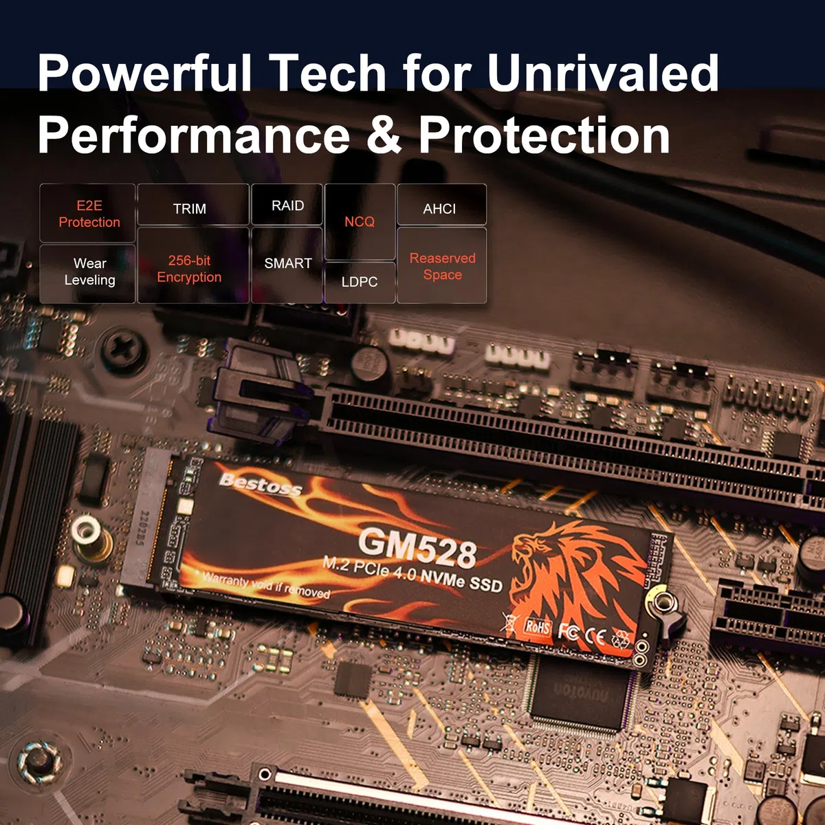 Wewnętrzny dysk twardy 1 TB M.2 SSD NVMe PCIe 2280, do 5000 MB/s, pamięć podręczna 3D NAND SLC, dysk SSD do gier PC, laptopa biznesowego, rozrywki domowej, Creative Workflow GM528