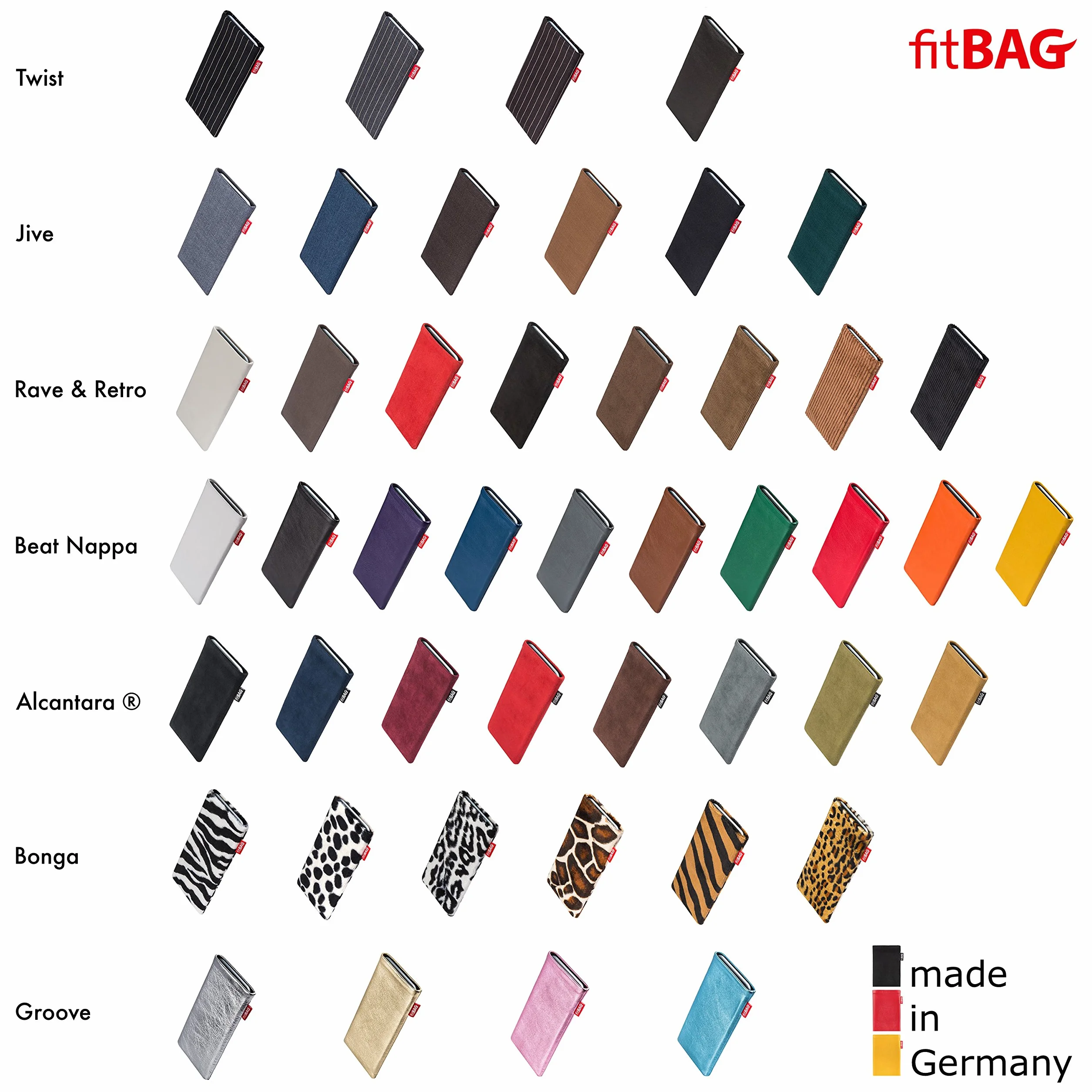 fitBAG Beat Black Custom Tailored Sleeve do Honor Magic V2 | Made in Germany | Etui z delikatnej skóry nappa z wyściółką z mikrofibry do czyszczenia wyświetlacza